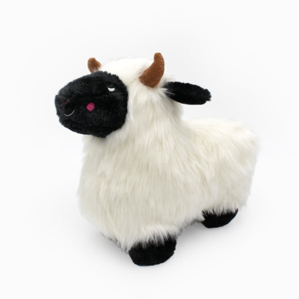 Zippy Paws Lettie the Sheep Plush Toy - Soft & Cuddly Wooliez Dog Toy for Chewing & Playtime | Perfect for Puppies, Small Dogs & Interactive Play at Home
