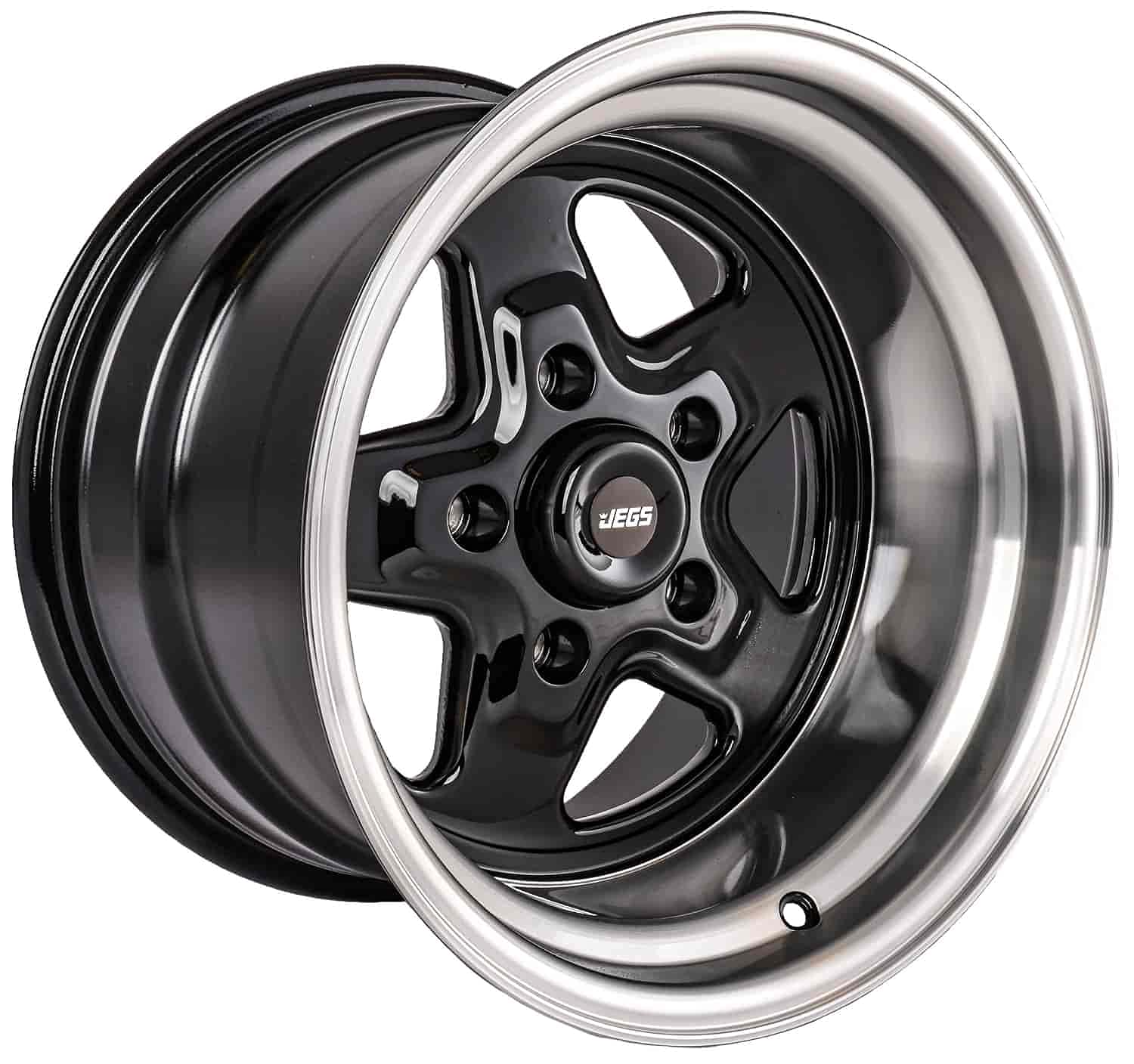 JEGS 66189 Sport Star 5-Spoke Alloy Wheel 15x10 - Lightweight Performance Wheels for Muscle Cars & Hot Rods - Ideal for Drag Racing, Street Performance & Car Shows - Upgrade Your Ride for Track Days and Custom Builds