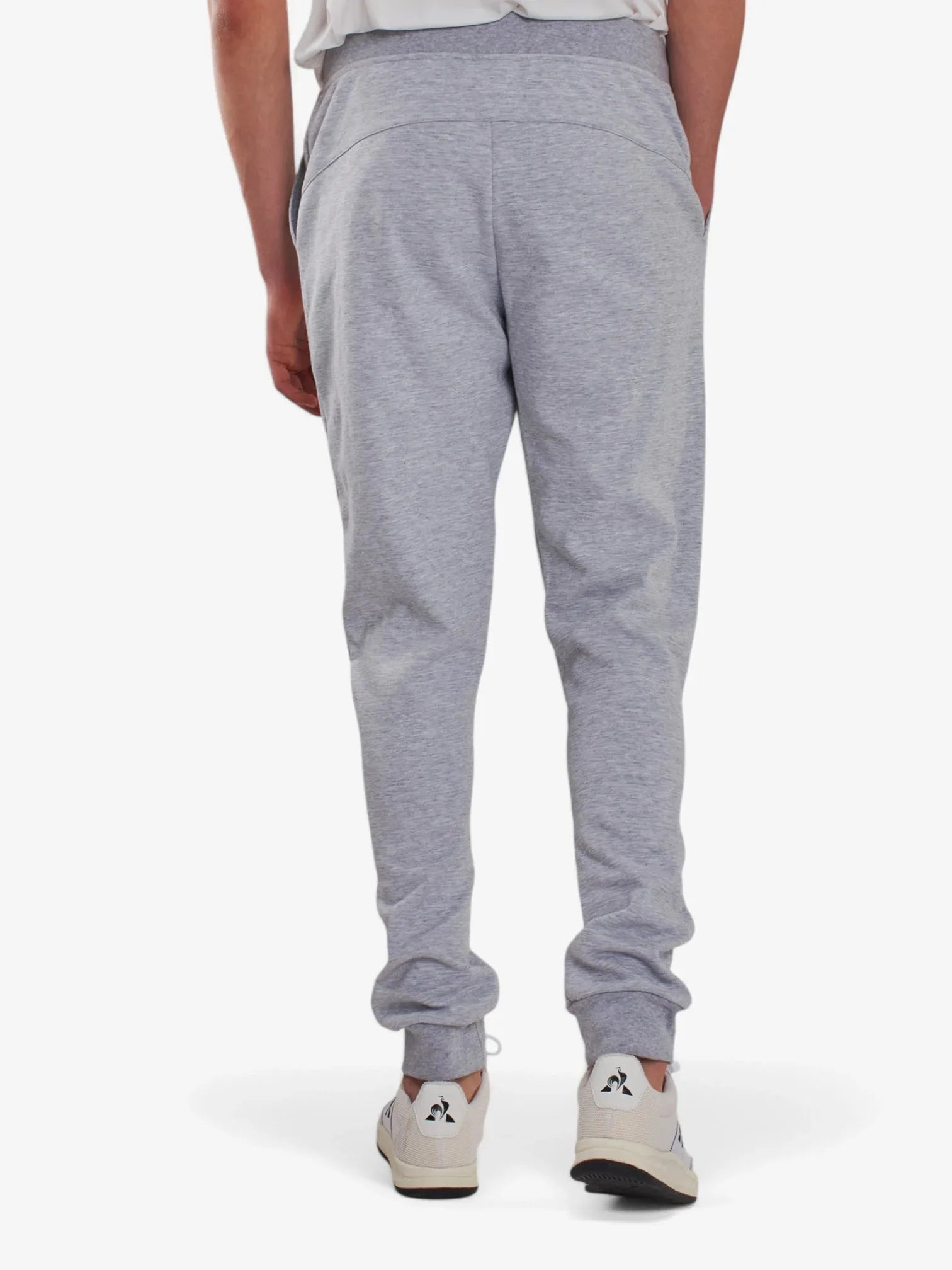 Le Coq Sportif Essential Slim Grey Jogger Pants for Men - Comfortable Training & Gym Workout Activewear