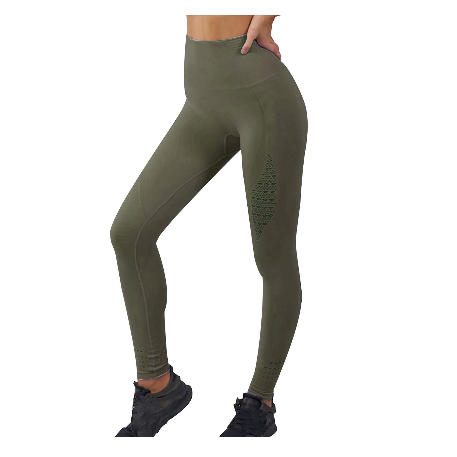 Breathable Women's Yoga Pants - High Waisted Workout Leggings with Butt Lifting Design & Hollow Out Details | Perfect for Gym, Running, Pilates & Lounge Wear