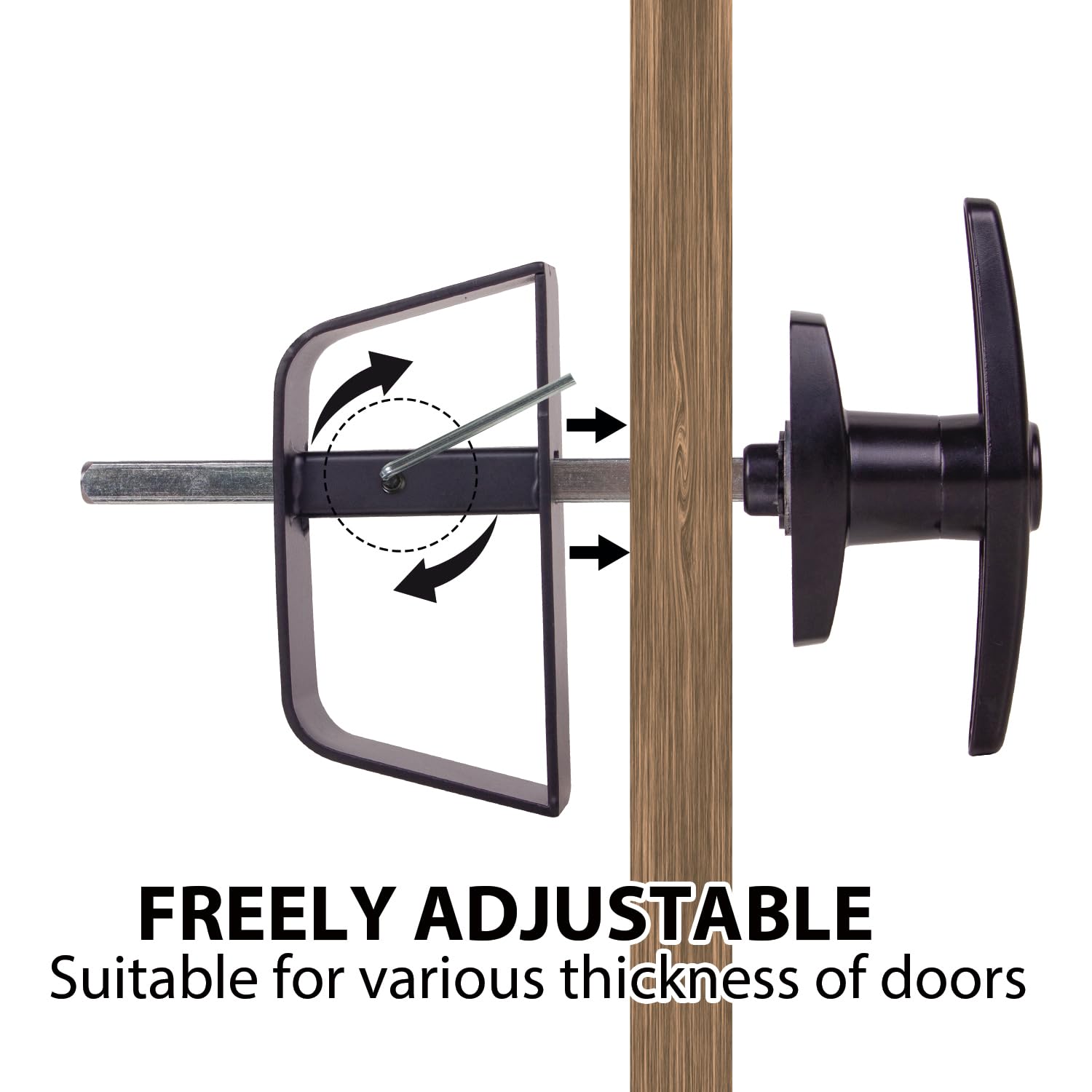 Hurricom Shed Door T-Handle Lock Kit with 2 Keys - 4.5