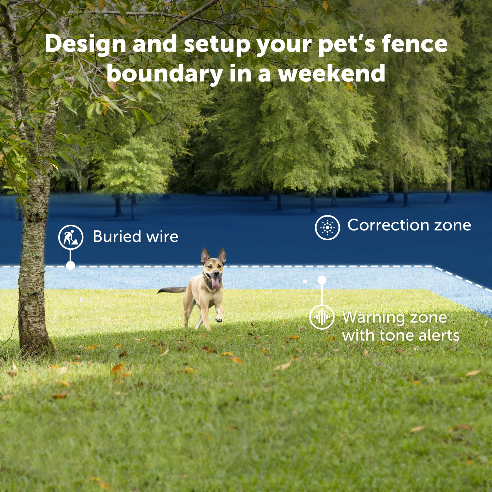 PetSafe Basic In-Ground Dog Fence - Weatherproof Underground Containment System for 2 Dogs | Durable Invisible Fence Kit for Backyard, Garden & Outdoor Pet Safety (Multi-Color)