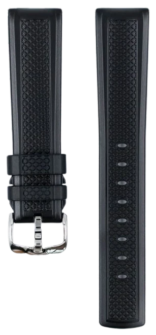 Hirsch 24mm Black Leather Watch Strap - Premium Replacement Band for Men's Watches | Perfect for Dress, Business & Casual Wear