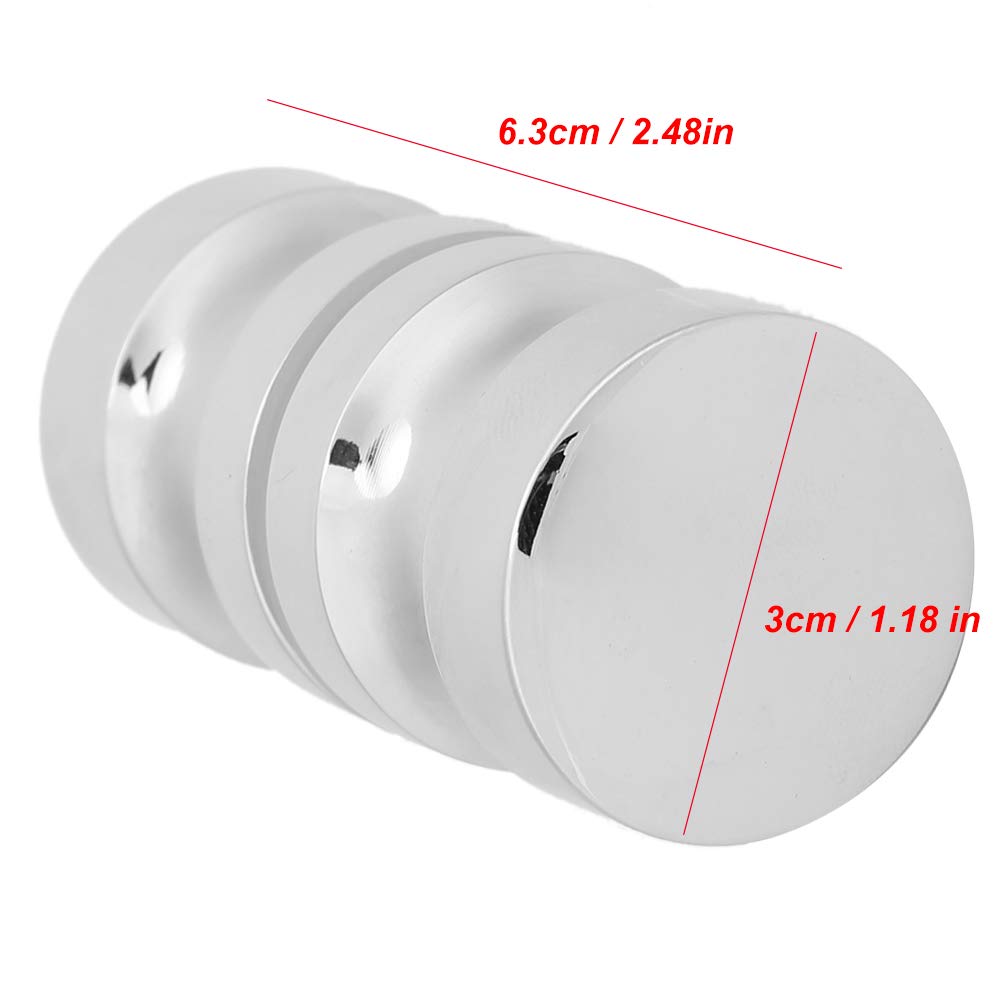 Glass Door Handle - Single Hole Bathroom Door Knob Hardware for Shower, Showcase & Cabinet - Durable Zinc Alloy Construction for Home & Commercial Use
