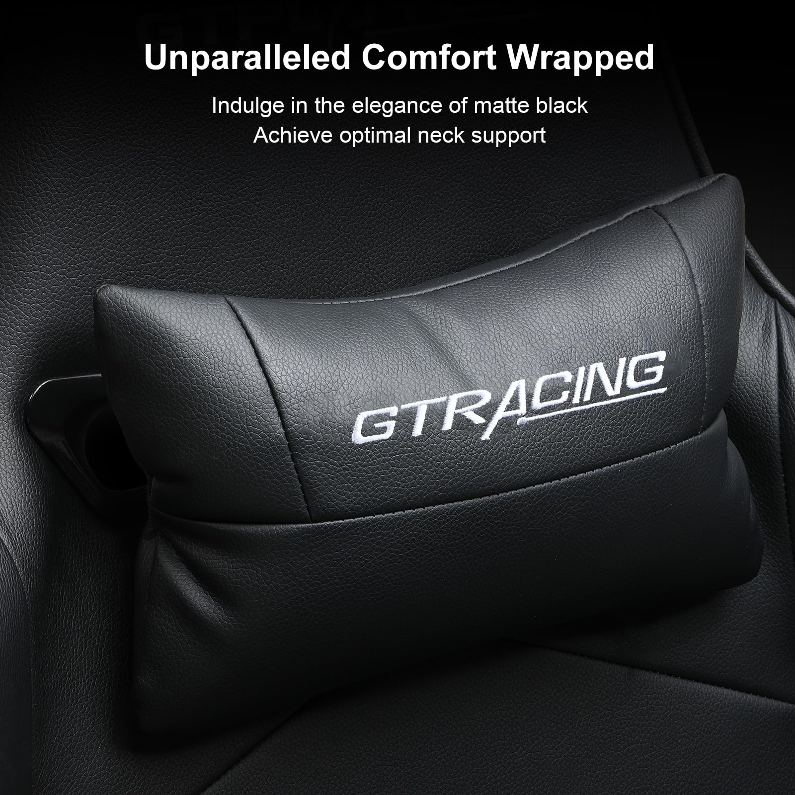 GTRACING Big and Tall Gaming Chair with Footrest - Adjustable Recliner Office Executive Chair with Headrest & Lumbar Support - Heavy Duty Ergonomic Desk Chair for PC Gamers & Home Office (Black) - Perfect for Esports, Streaming & Long Work Sessions
