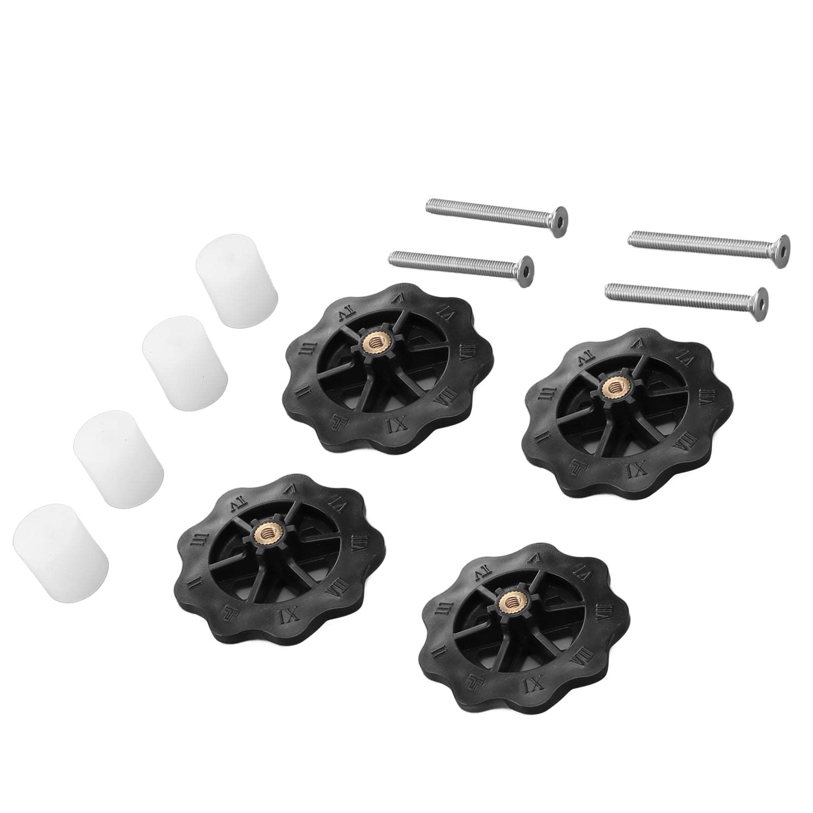 3D Printer Leveling Nut - High Hardness Silicone Spacer for Anet A8, Prusa i3 Plus & Ender 5 Plus - White & Black - Perfect for Bed Leveling & Z-Axis Adjustment in 3D Printing Projects