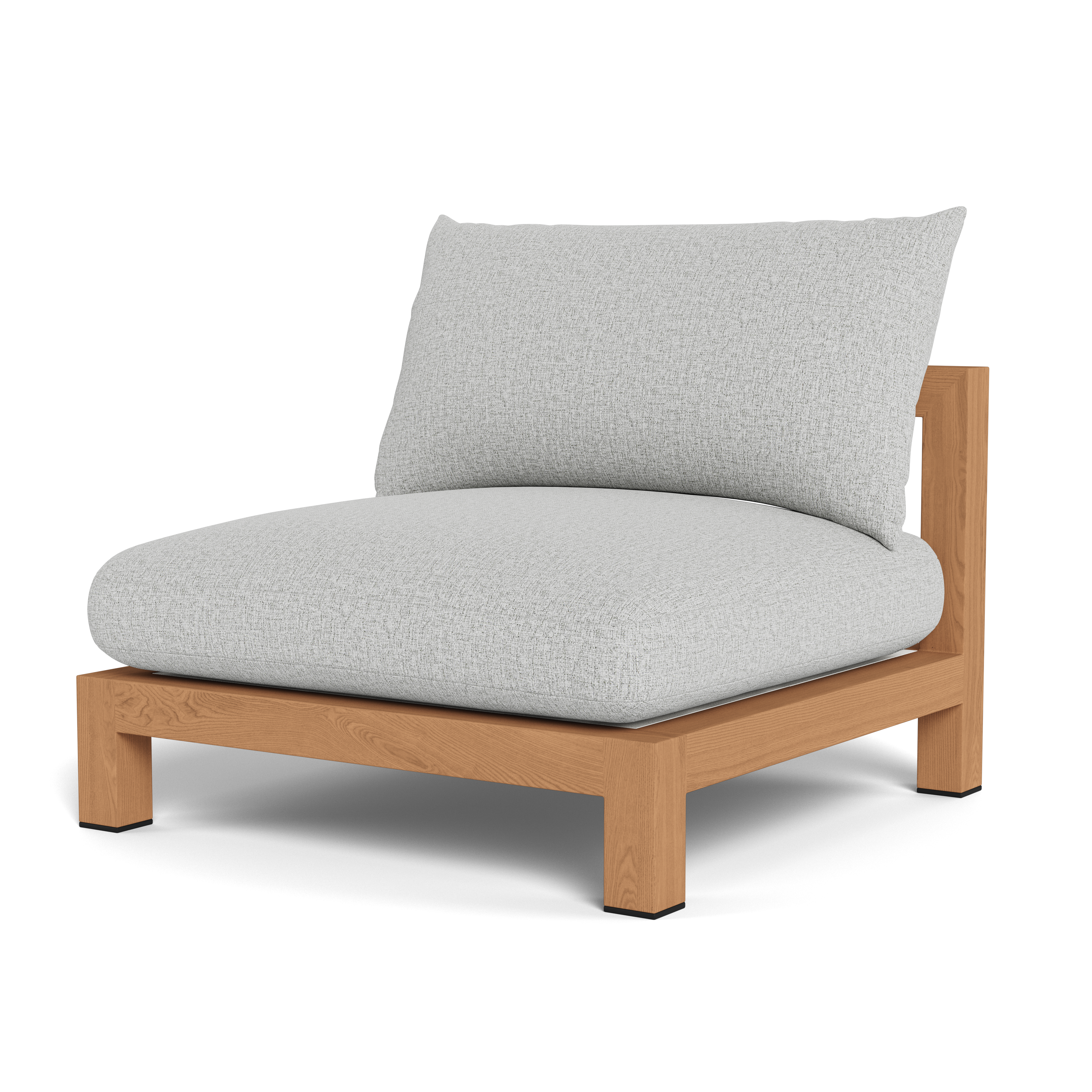Pacific Teak Armless Single Chair - Solid Teak Wood Dining Chair for Kitchen, Restaurant & Outdoor Patio - Modern Minimalist Design for Home & Commercial Use