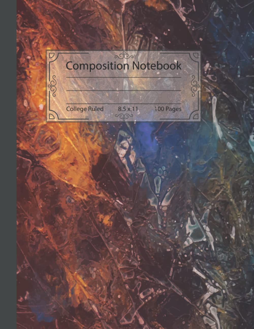 Abstract Digital Art Composition Notebook: 8.5