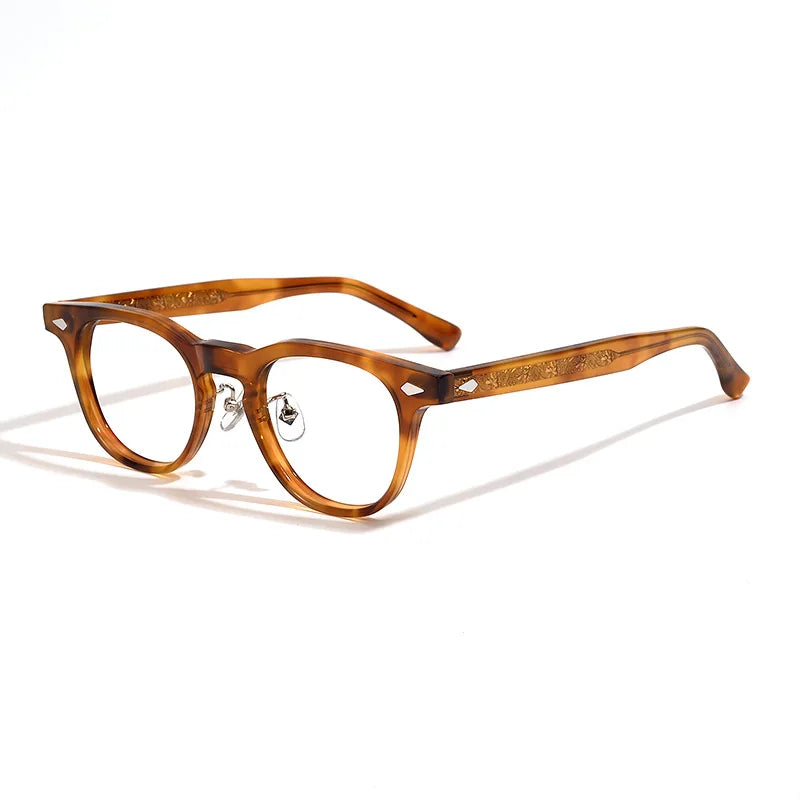 Stylish Unisex Black Acetate Eyeglasses - Round & Square Full Rim Frames for Men & Women | Perfect for Reading, Work, and Fashion Accessories