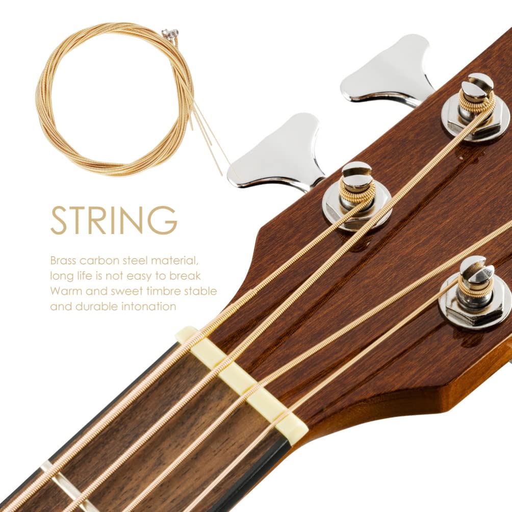 Premium Bass Guitar Strings Set - High-Quality Bass Accessories & Replacement Parts for Enhanced Sound Performance | Perfect for Live Gigs, Studio Recording & Practice Sessions