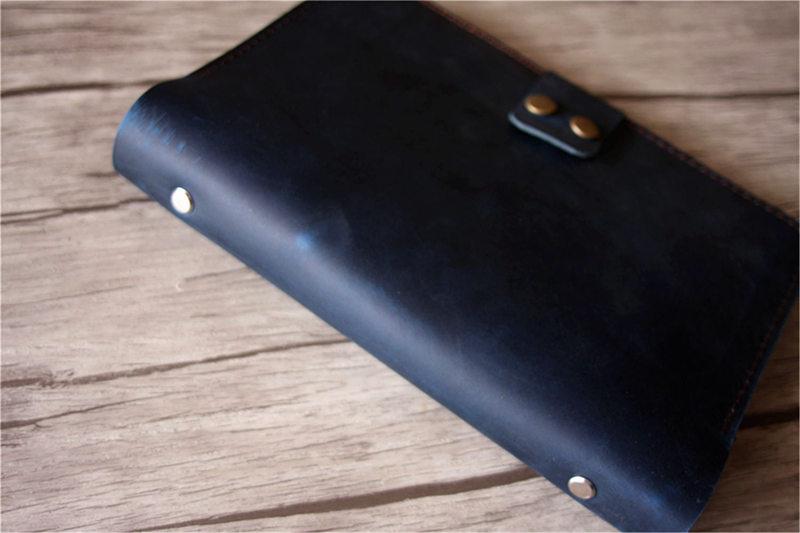 Premium Custom Blue Leather Daily Planner & Journal - Perfect for Organizing Schedules, Goals, and Notes - Ideal for Work, School, and Personal Use