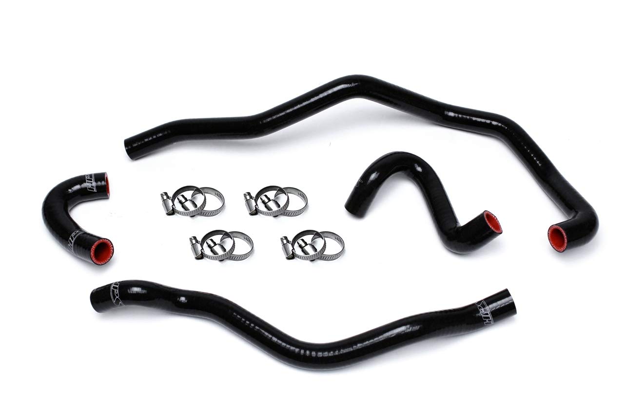 HPS 57-1487-BLK Black Silicone Heater Hose Kit for Coolant System - High Temperature Resistance, Perfect for Automotive, Marine & Industrial Applications