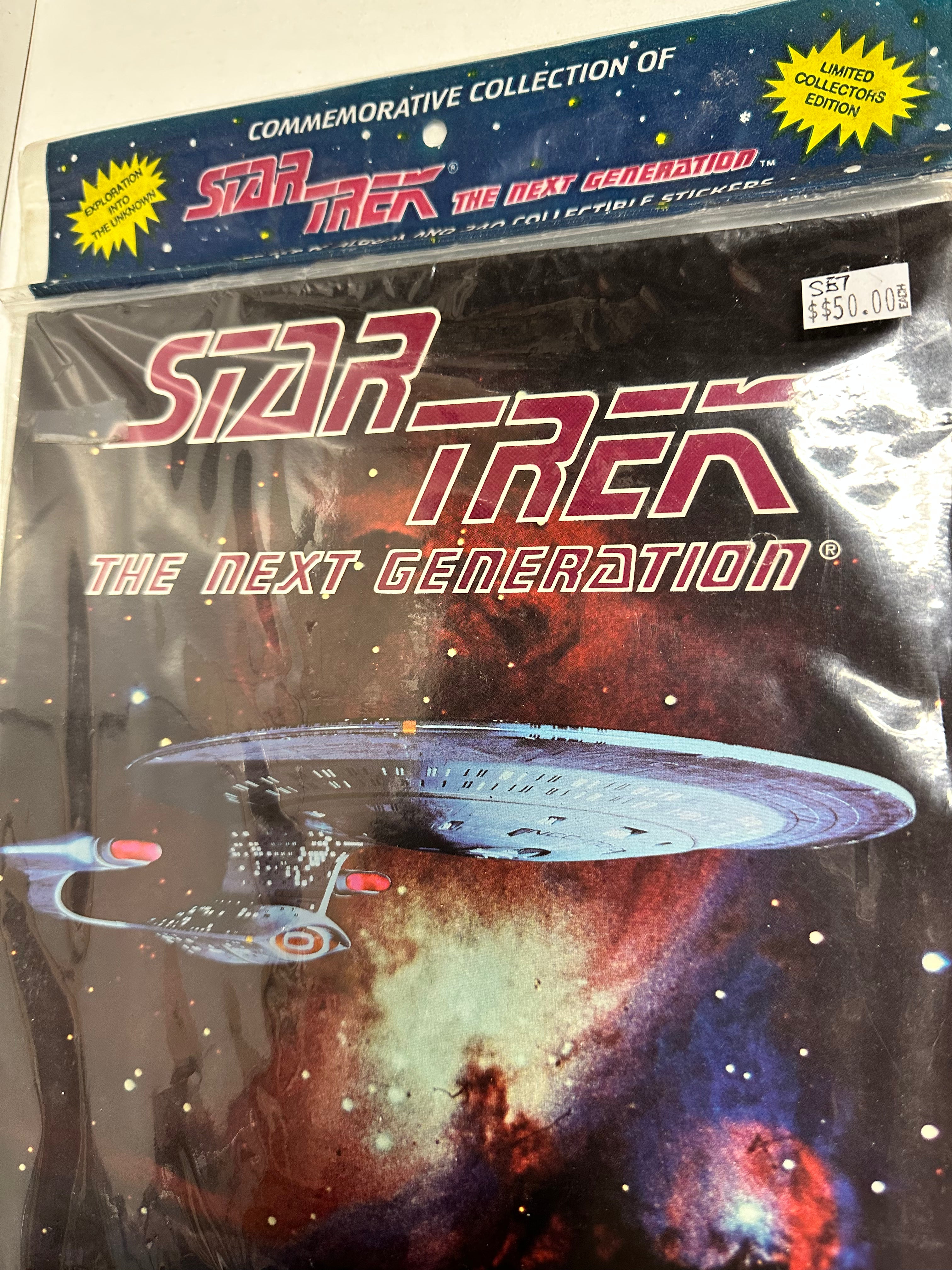 Vintage Star Trek The Next Generation Panini Stickers & Trading Cards Complete Set - 1980s Collectible Album for Fans, Display & Memorabilia