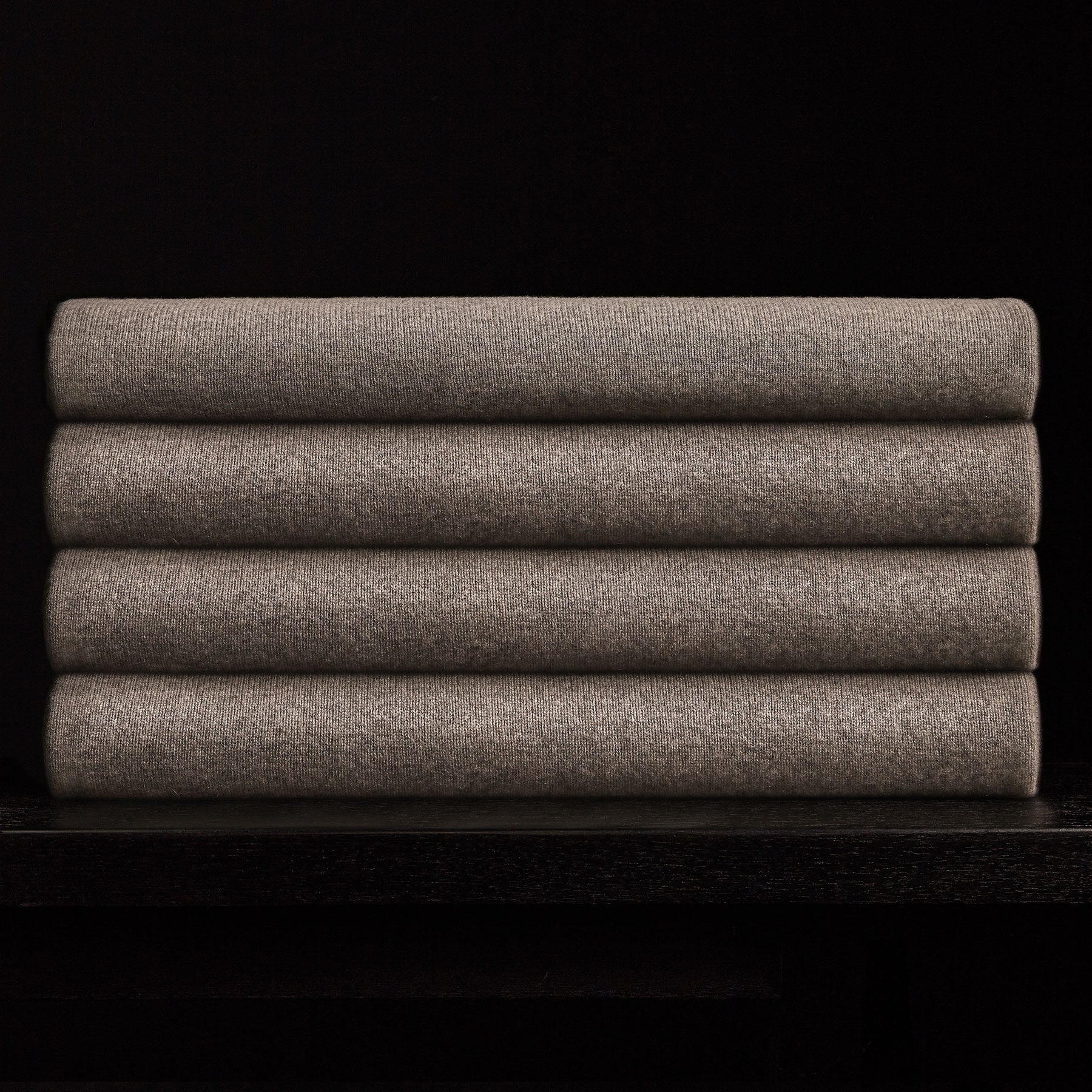 Premium Men's Thermal Knit Lounge Set with Cashmere Blanket - Soft Winter Pajamas & Cozy Homewear - Dapple/Taupe Melange - Perfect for Relaxing at Home, Lounging & Cold Weather Comfort