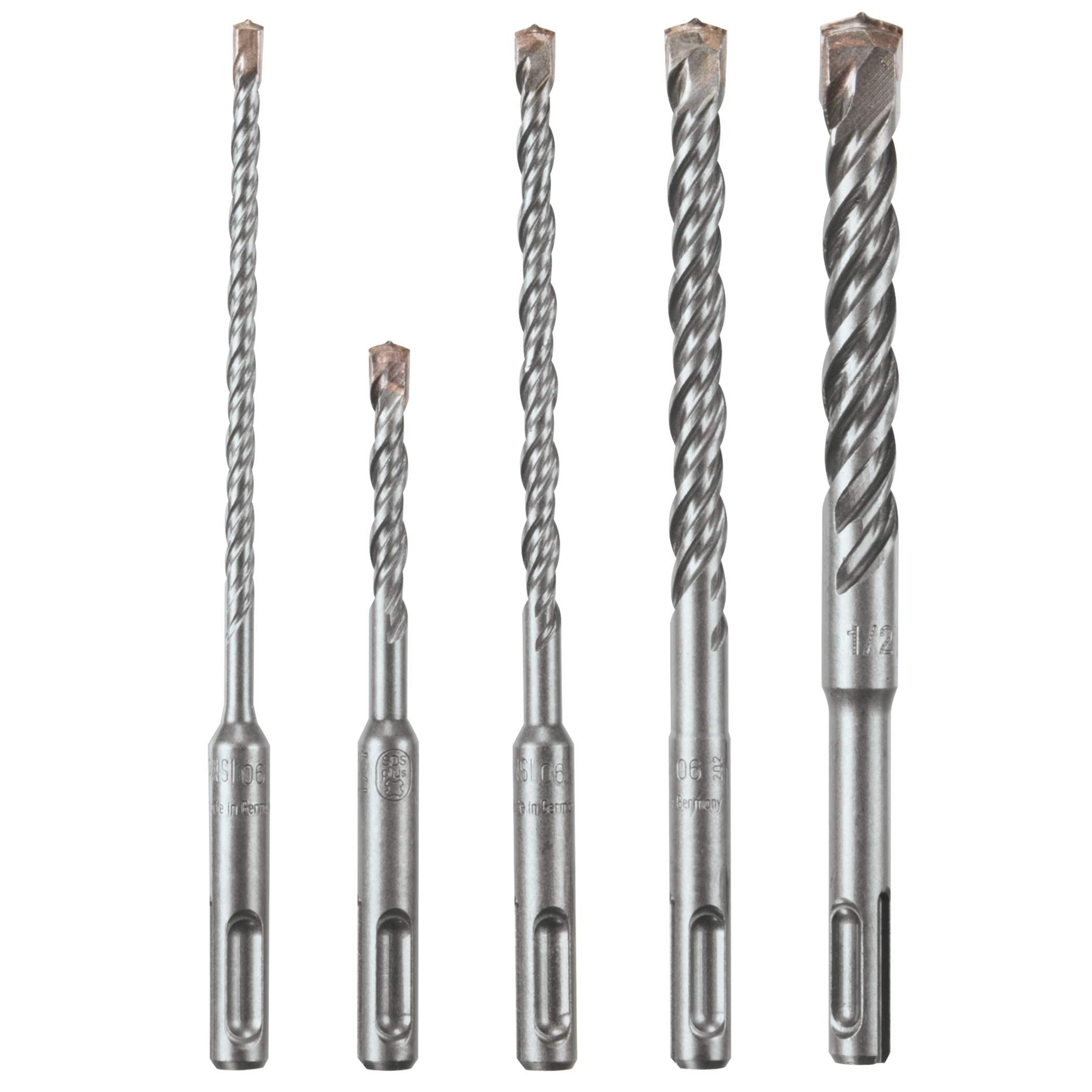 BOSCH 11255VSR Bulldog Xtreme 8 Amp 1-Inch Corded Variable Speed SDS-Plus Rotary Hammer Drill for Concrete & Masonry with HCK005 5-Piece SDS-Plus Bit Set - Perfect for Demolition, Drilling, and Chiseling in Construction & DIY Projects