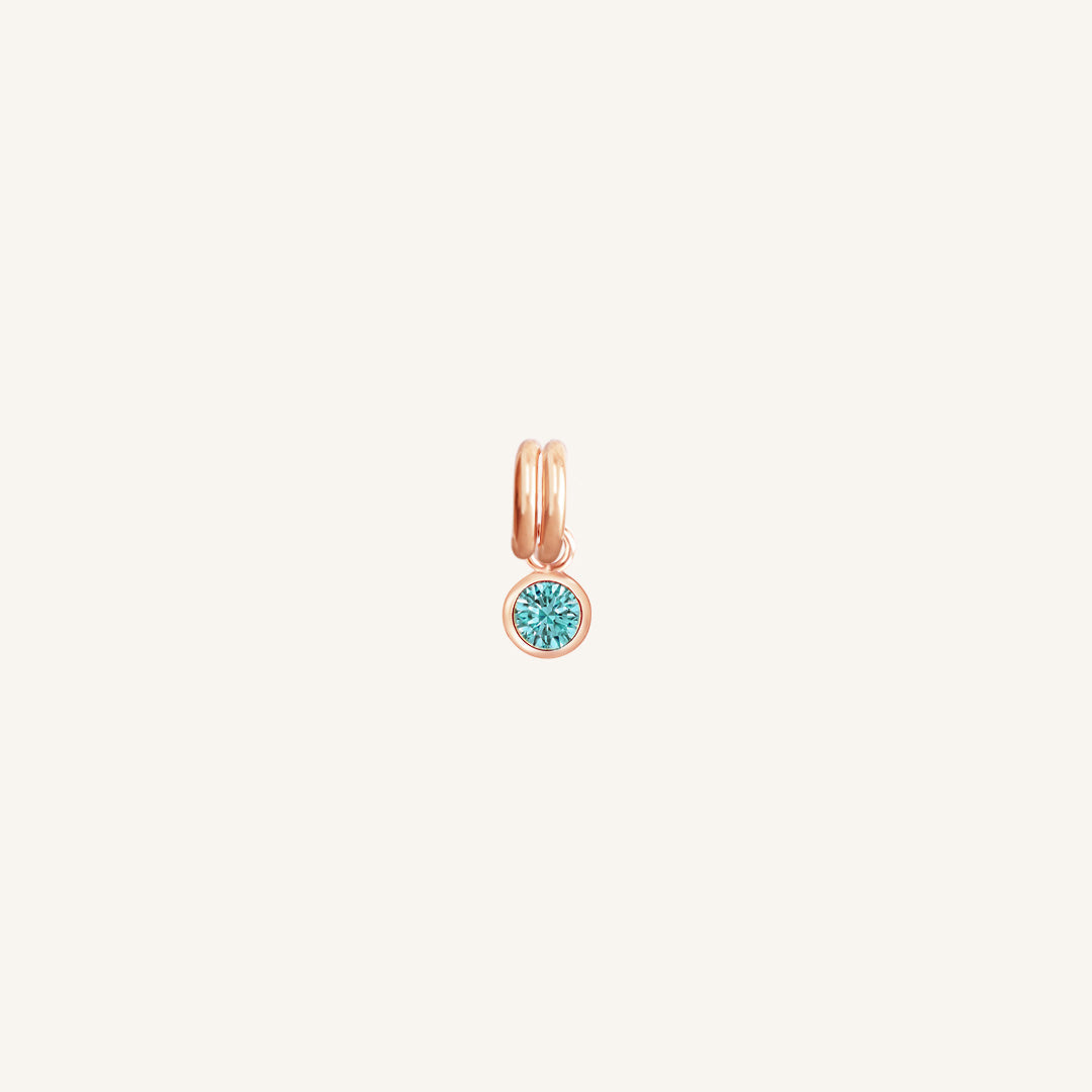 December Birthstone Charm Necklace - Genuine Blue Topaz Pendant for Women - Perfect Gift for Christmas, Birthday & Anniversary - Ideal for Holiday Parties & Special Occasions