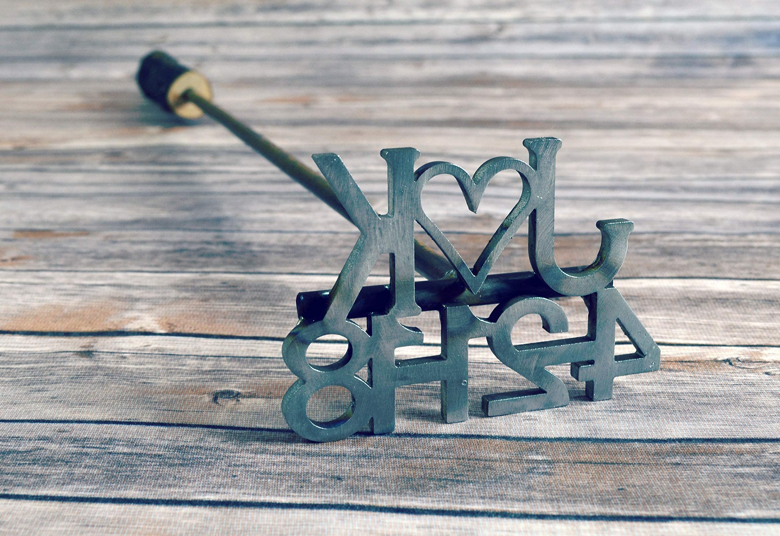 Personalized Custom Branding Iron with Initials, Heart & Date - Engraved Wedding Brander for Branding Ceremony, Unique Anniversary Gift for Couples - Perfect for DIY Wood Burning, Leather Crafting & Personalized Gifts