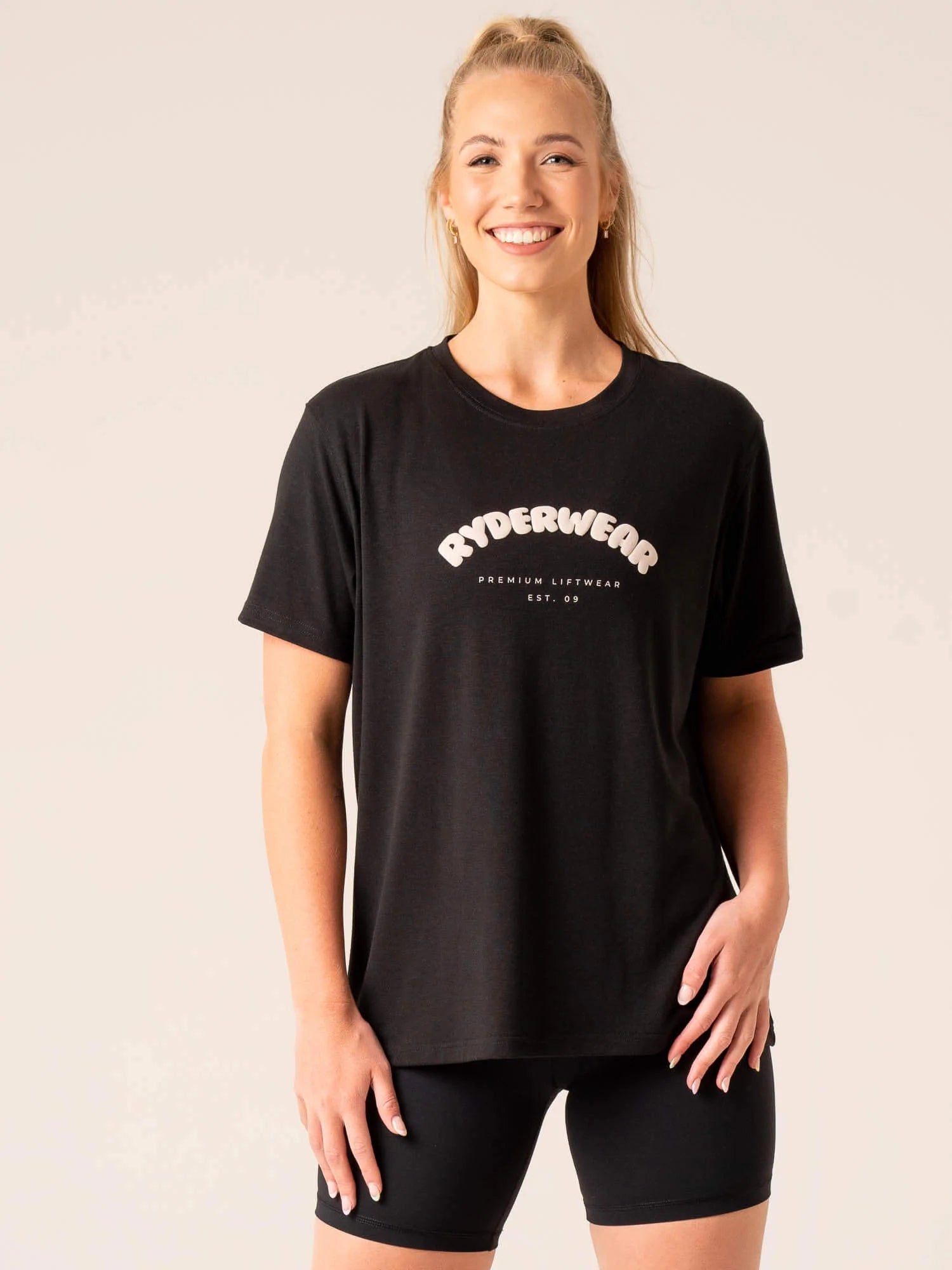 Off Side Longline T-Shirt for Men - Slim Fit Black Tee | Casual Streetwear & Layering Essential