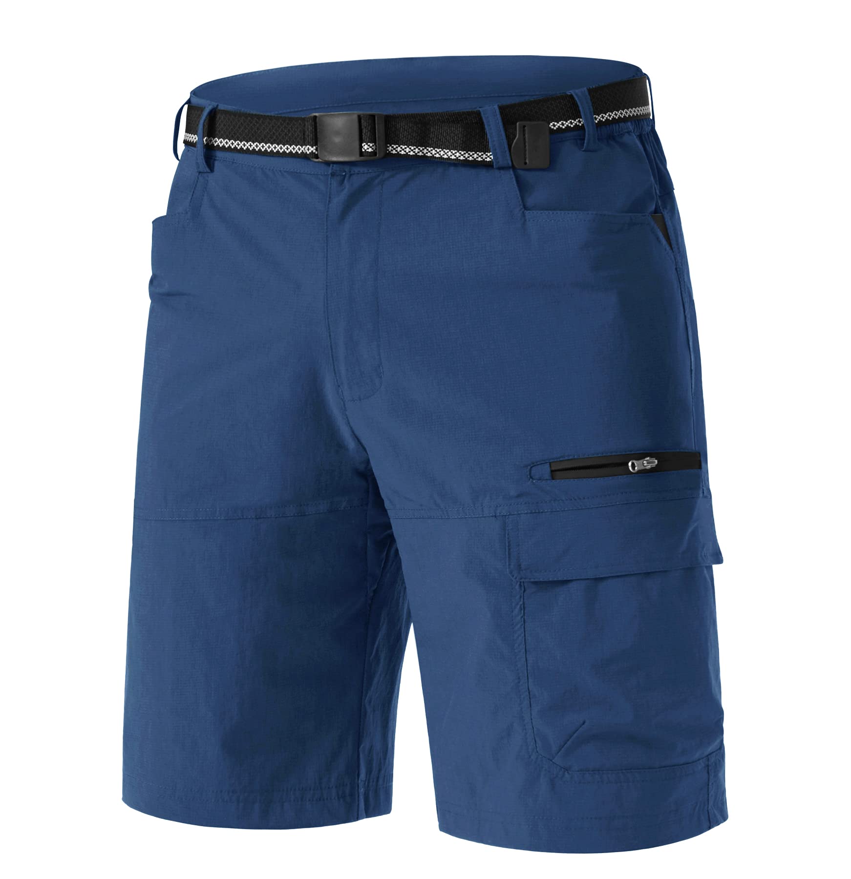 TACVASEN Men's Quick Dry Cargo Shorts - Lightweight Summer Outdoor Hiking & Work Shorts with Multiple Pockets (No Belt Included) - Perfect for Camping, Travel & Casual Wear