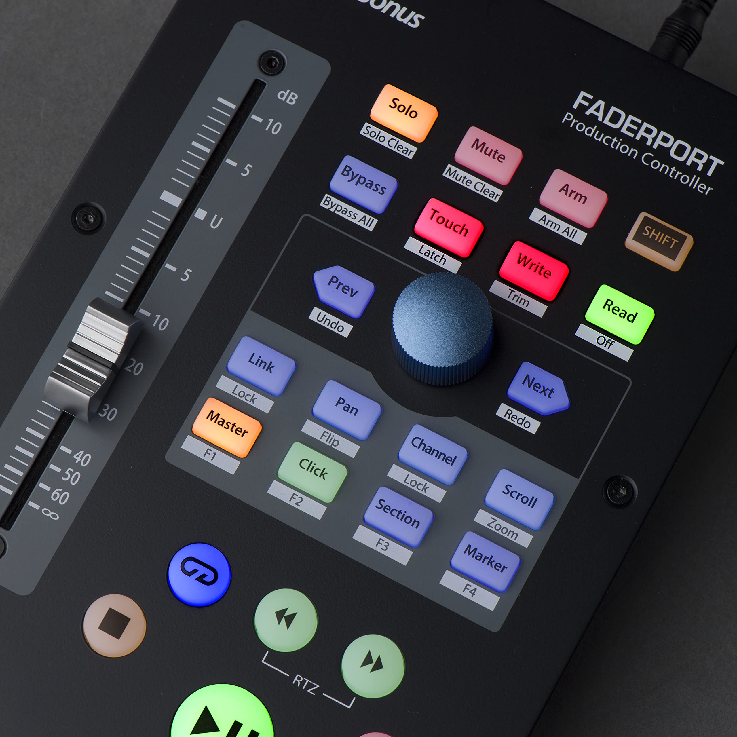 PreSonus Faderport USB DAW Controller with Studio One Artist & Ableton Live Lite - Professional Music Production Control Surface for Recording, Mixing & Home Studio Use