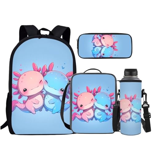 Cute Blue Axolotl Printed