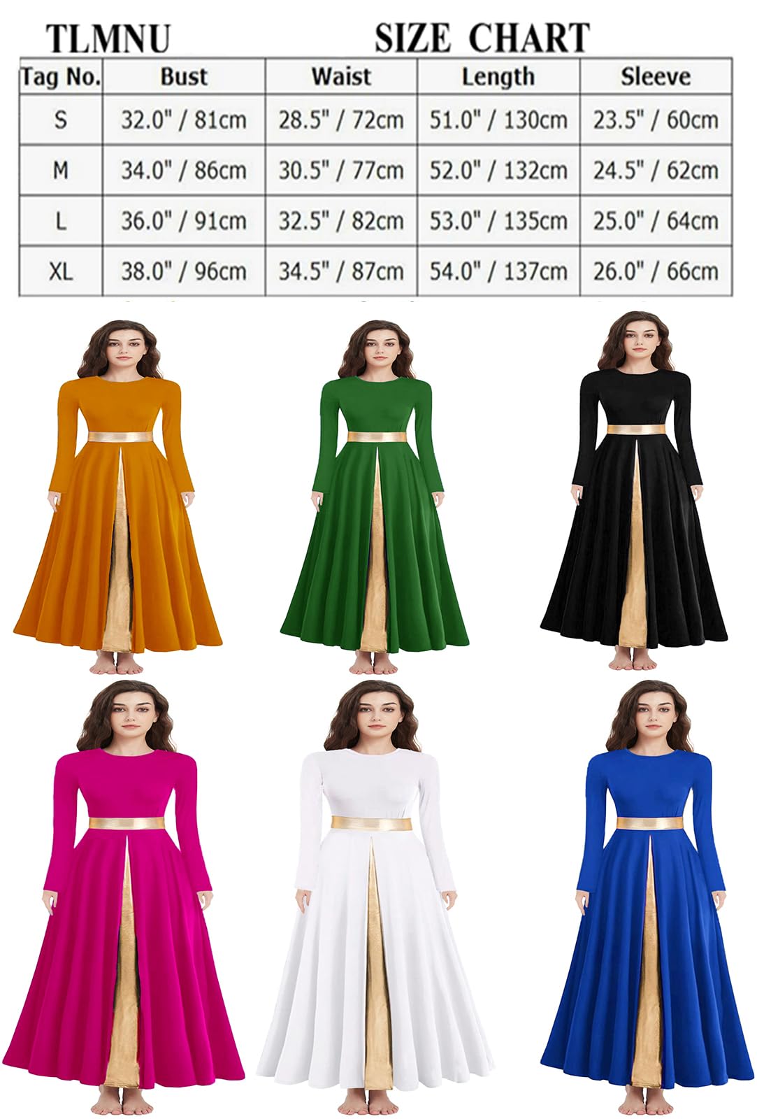 Elegant Women's Liturgical Dance Dress - Full Length Church Robe for Modern Praise & Worship - Lyrical Dance Costume with Matching Headwear - Perfect for Church Performances, Christian Events & Spiritual Dance Ministries
