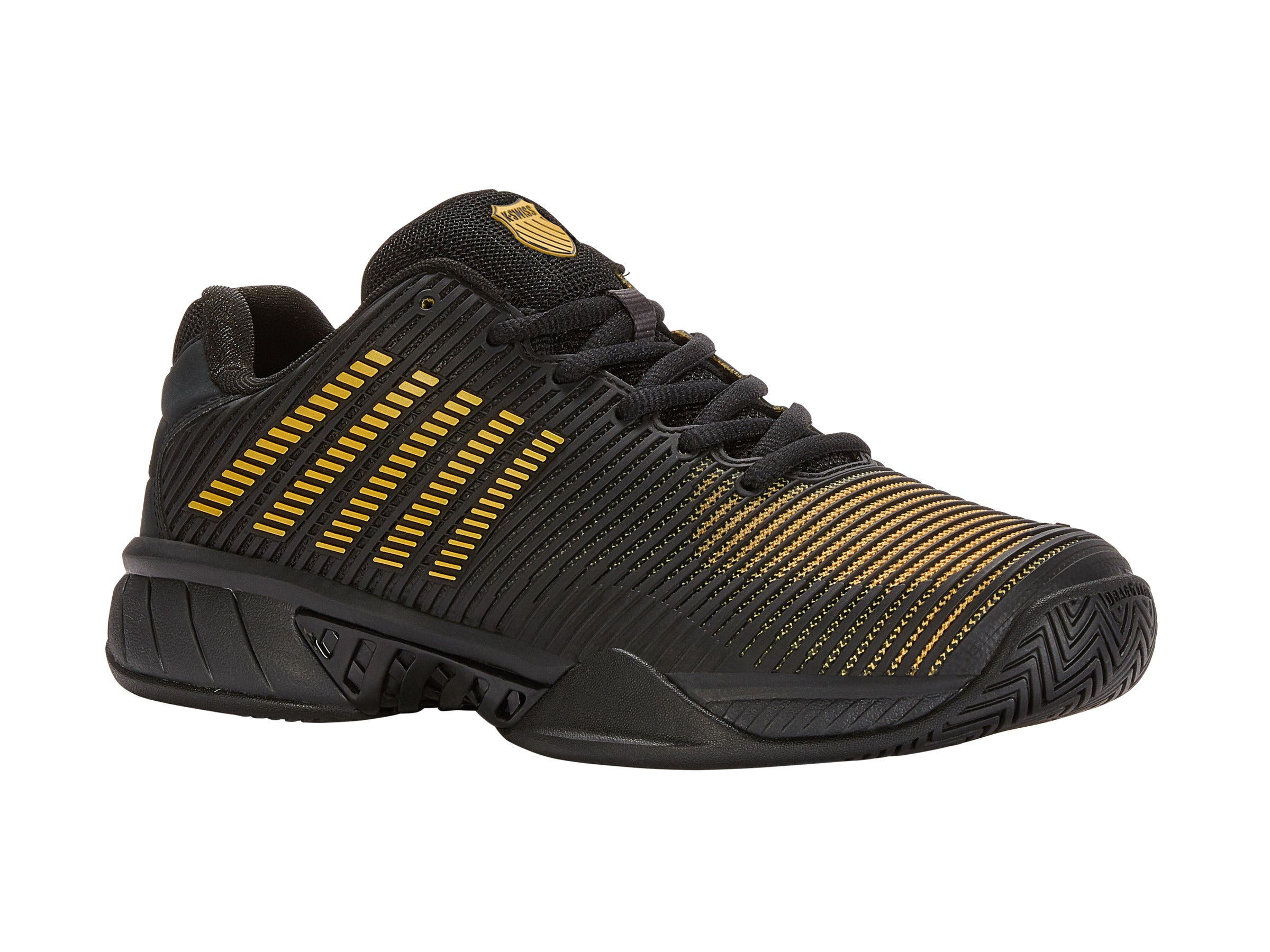 Hypercourt Express 2 2E Men's Tennis Shoes - Moonless Night/Amber Yellow | Wide Width Athletic Shoes for Court Sports | Perfect for Tennis, Pickleball & Casual Wear