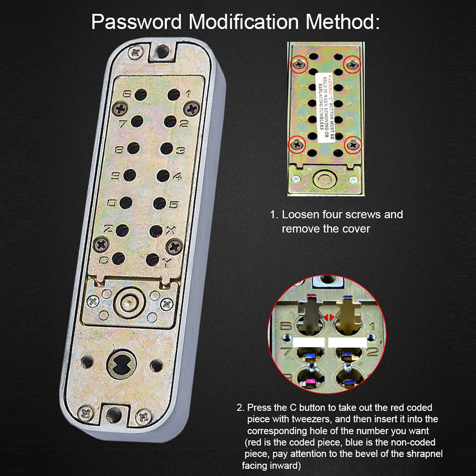 Double-Sided Mechanical Combination Keypad Lock - Heavy Duty Wrought Iron Digital Code Security Lock for Home Gates & Fences | Perfect for Backyard, Garden, and Property Security