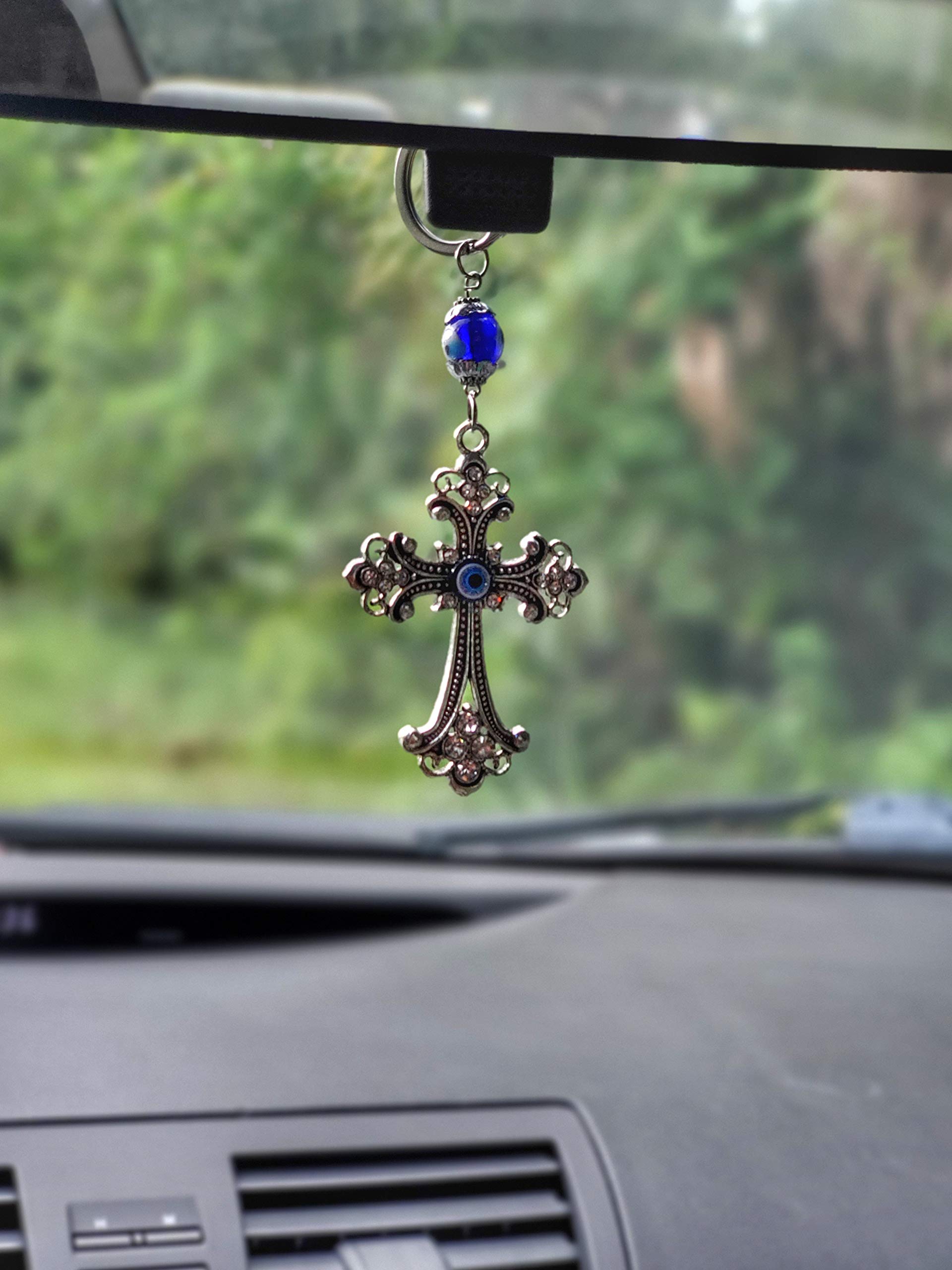 LUCKBOOSTIUM Evil Eye Keychain Ring - Good Luck Charm for Keys, Bags & Car Mirrors | Trendy Protection Jewelry Gift for Home, Office & Travel | Thoughtful Present for Friends & Family