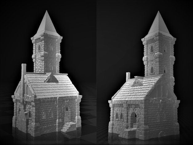 Tower House of Ulvheim 28mm Scale Miniature - D&D Dungeons & Dragons Terrain for Tabletop RPG Gaming & Wargaming Scenes