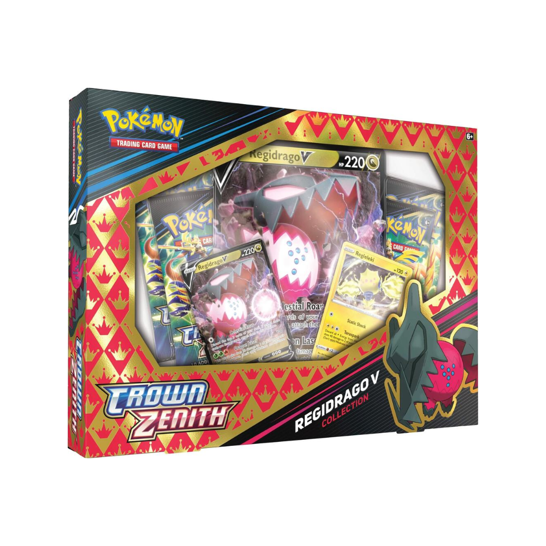 Pokemon Crown Zenith Regidrago V Collection Box - Limited Edition Trading Card Game Set for Collectors & Battles | Perfect for TCG Tournaments, Gifts & Display