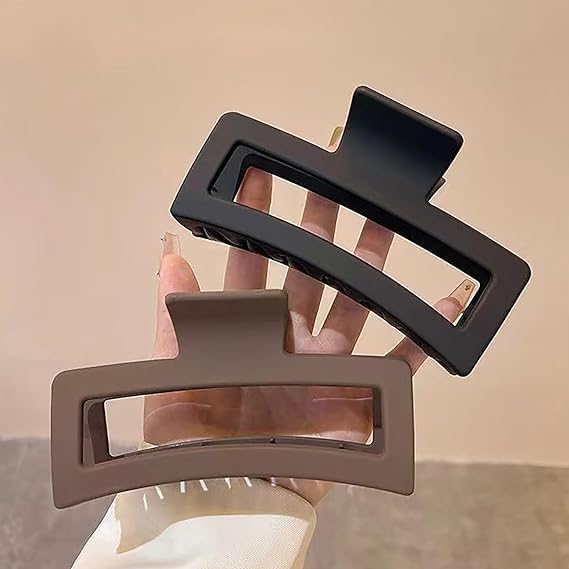 RUBELA Matte Claw Hair Clips for Women & Girls - Durable Hair Accessories for Daily Styling