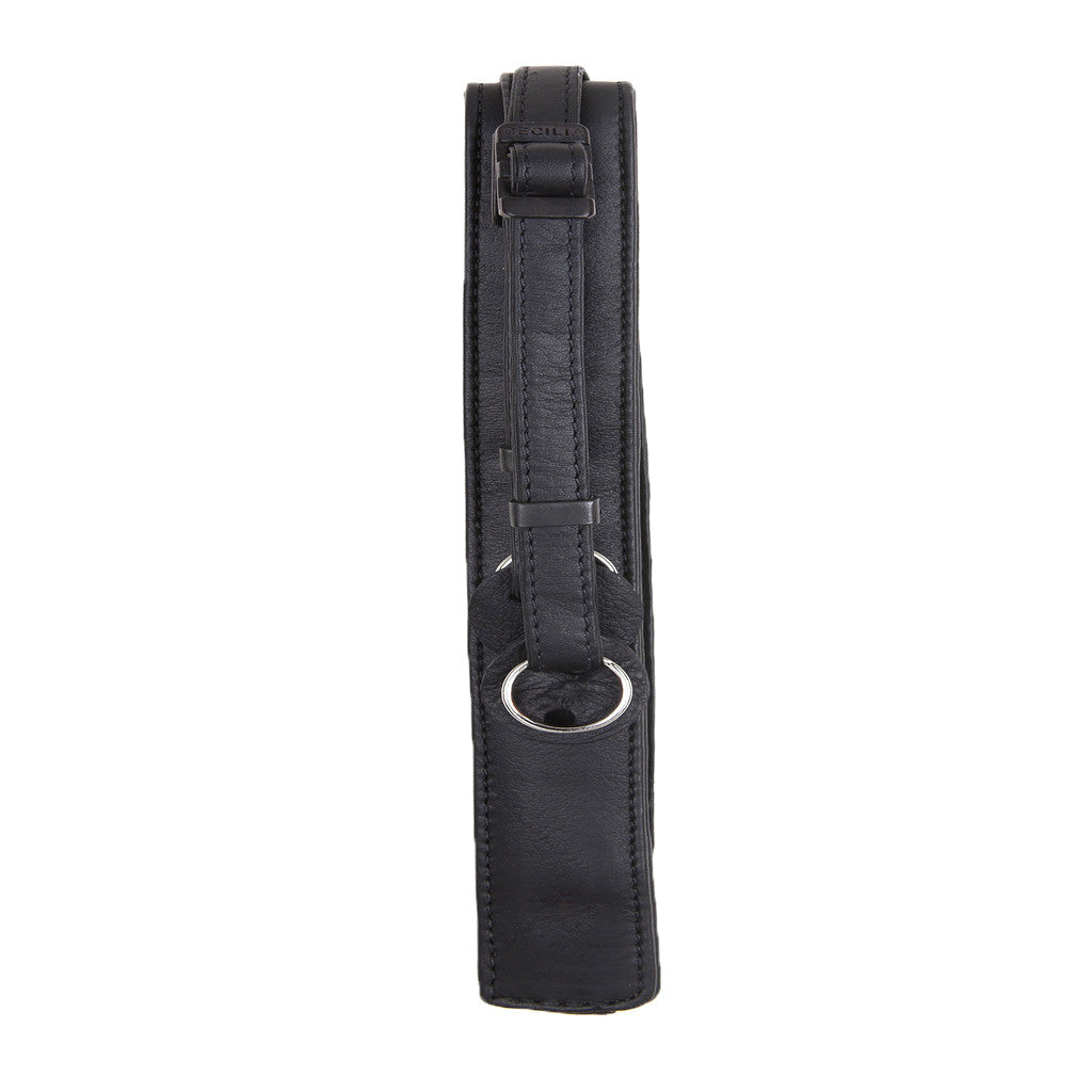 Adjustable 2.5cm Genuine Leather Camera Strap for DSLR/Mirrorless Cameras - Black | Perfect for Travel, Photography & Everyday Use