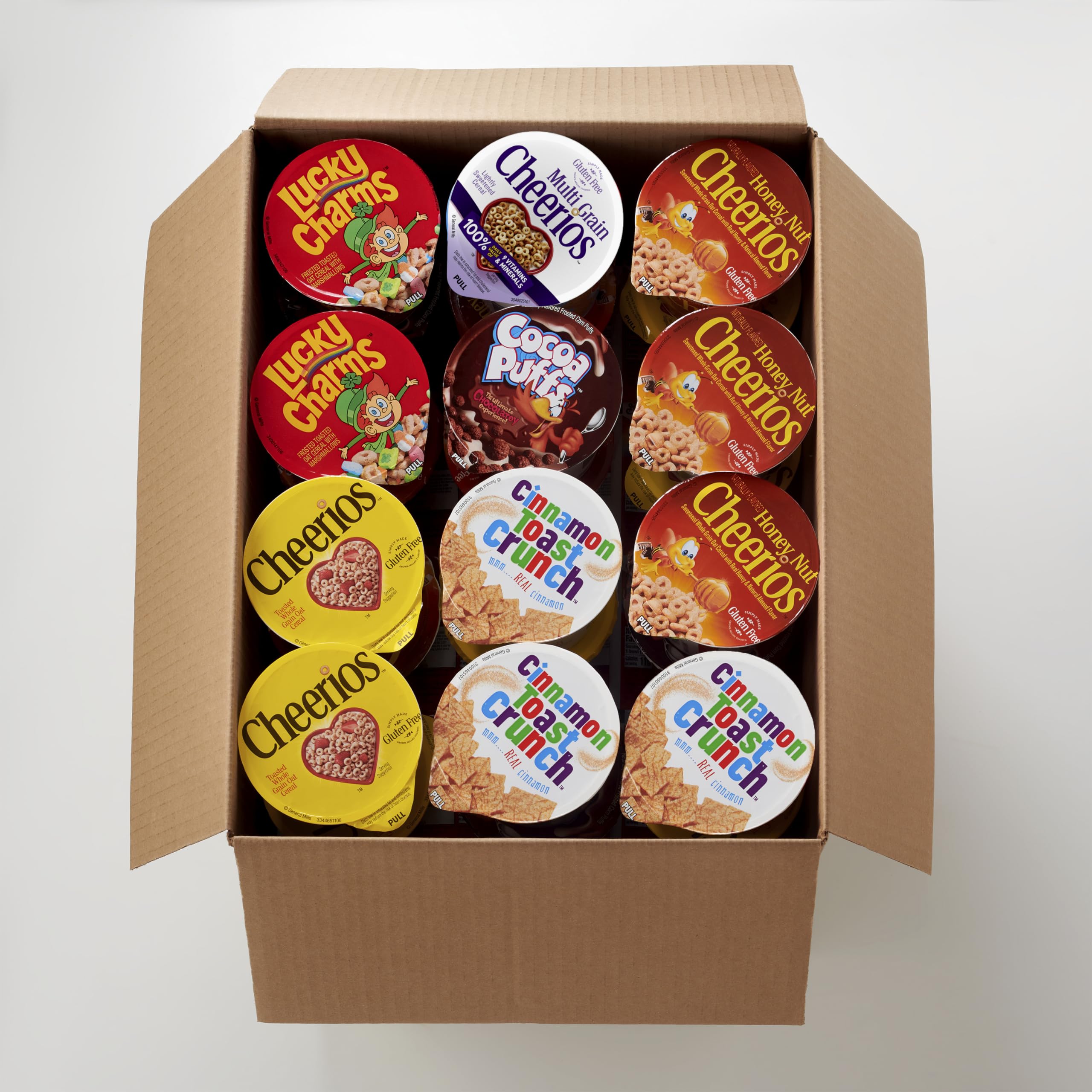 General Mills Cereals Variety Pack - 60 Assorted Breakfast Cups for Family & Kids | Perfect for School Lunches, Office Snacks & On-the-Go Breakfast