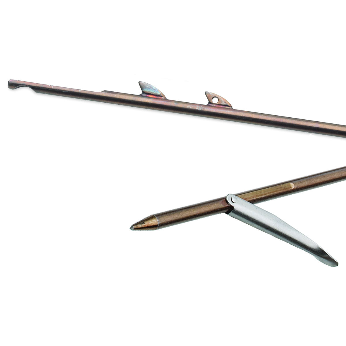 Beuchat 7mm Spearfishing Shaft with 2 Shark Fin Single Flopper - High Performance Spear for Underwater Hunting & Freediving