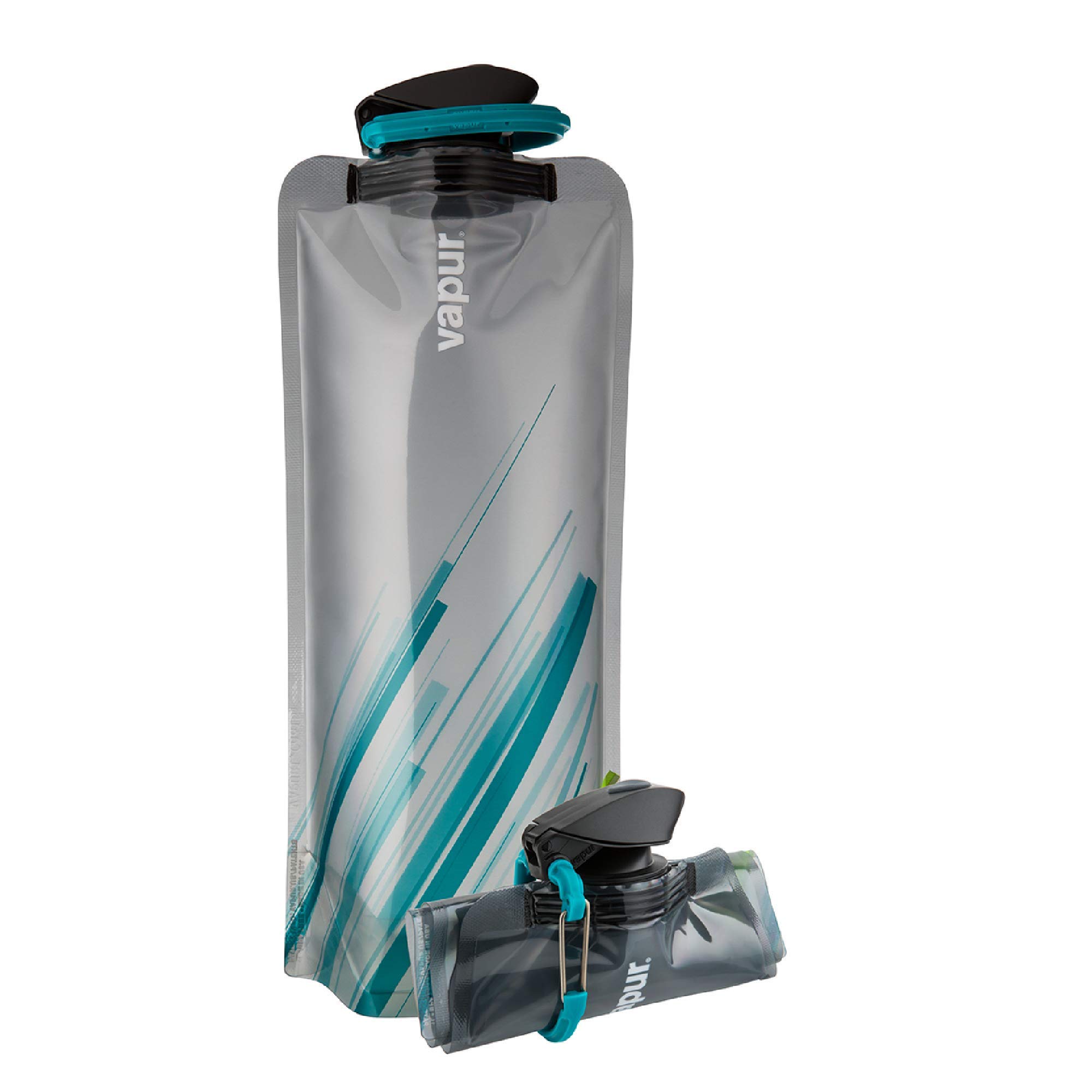 Vapur Solid Flexible Water Bottle - Collapsible, BPA-Free, with Carabiner Clip - Perfect for Hiking, Camping, Travel & Outdoor Adventures