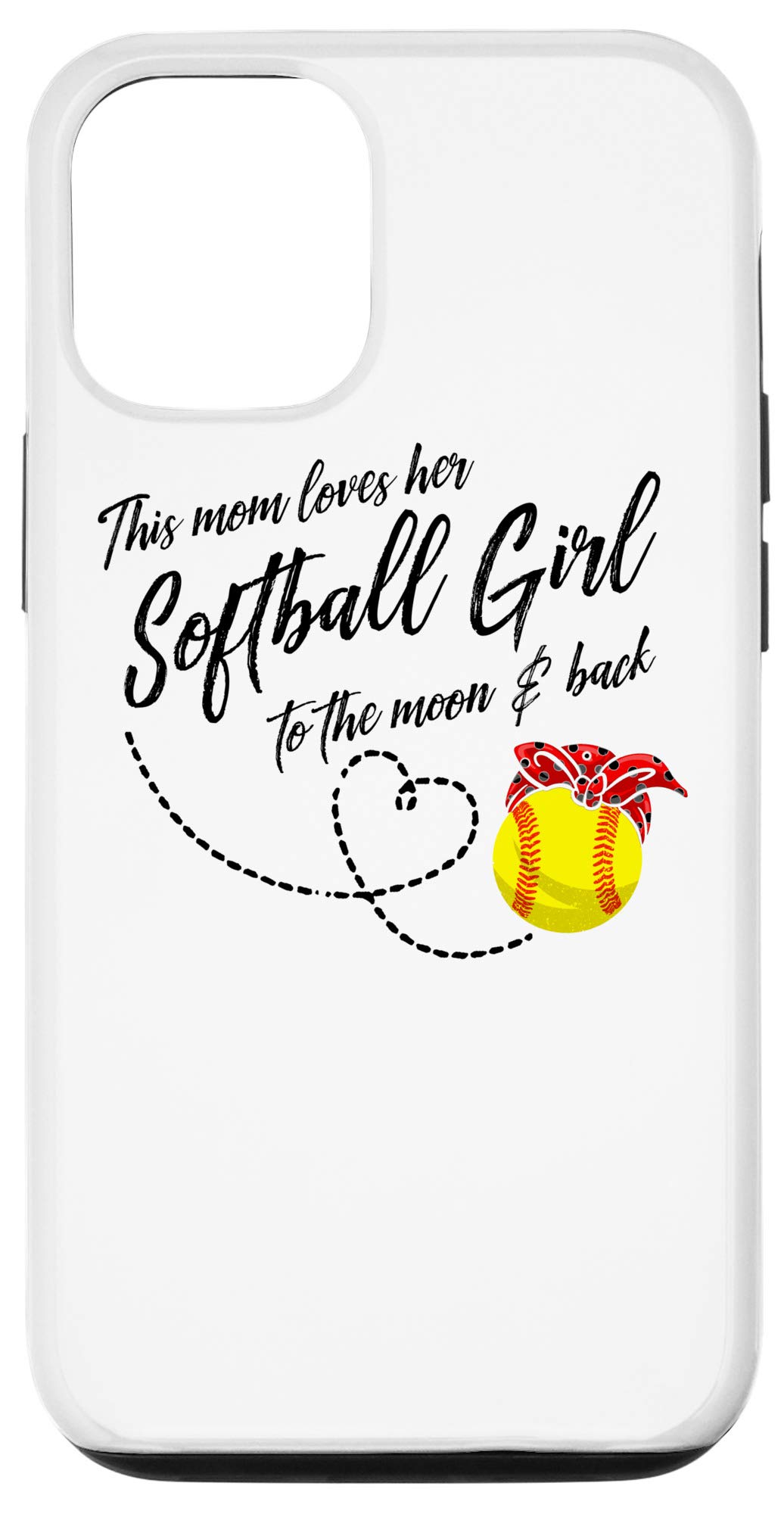 Funny Softball iPhone 12/12 Pro Case - Perfect Gift for Mom, Women Pitchers & Catchers, Girlfriends & Baseball Lovers - Great for Games, Practice & Everyday Use