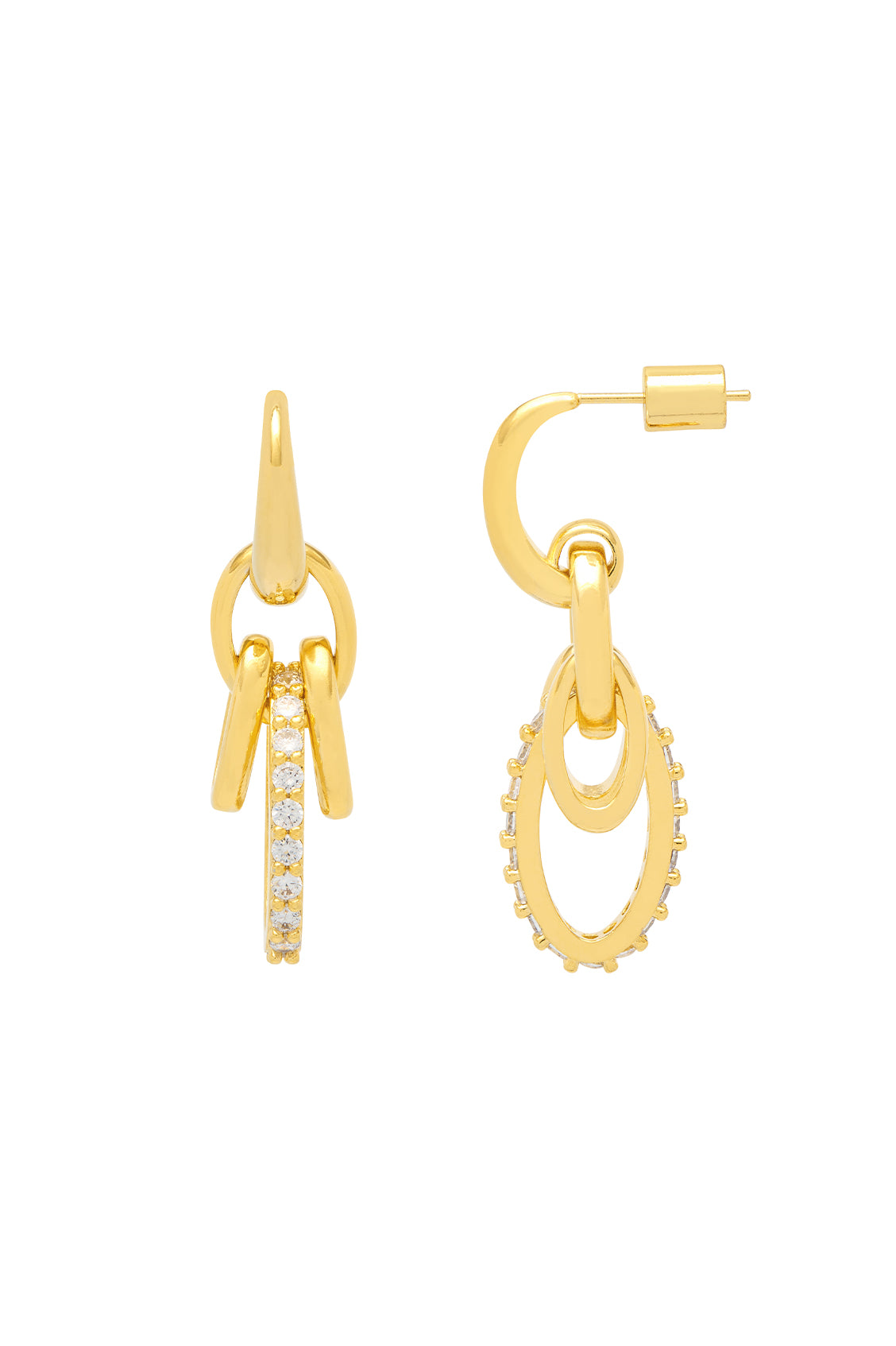 CZ Hoop Drop Earrings for Women - Elegant Cubic Zirconia Dangle Earrings | Perfect for Parties, Weddings & Everyday Wear