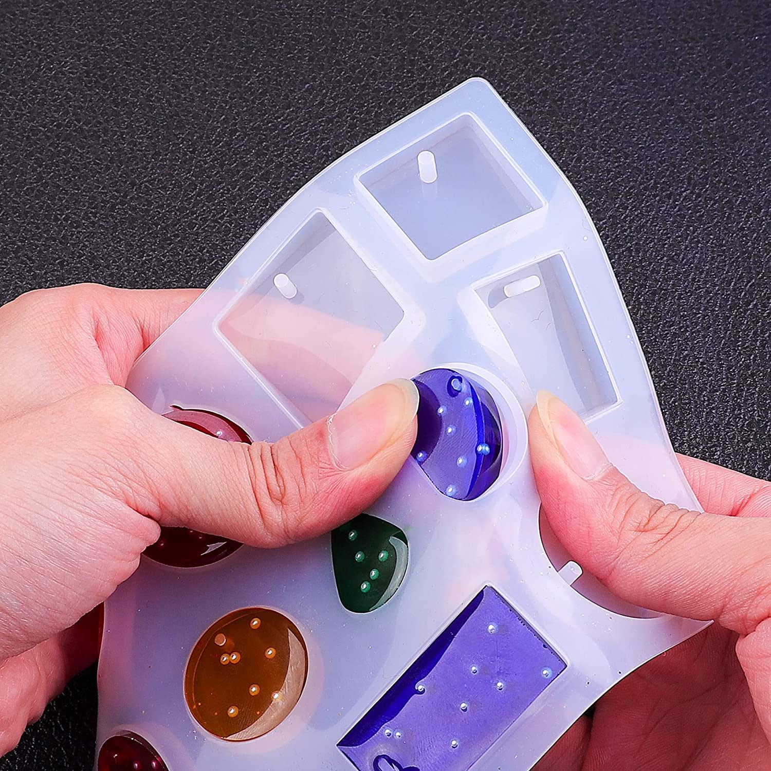 Premium Silicone Resin Molds for DIY Jewelry Making - 12 Cavity UV Epoxy Deep Casting Molds for Pendants, Earrings, Keychains & Bracelets - Perfect for Homemade Crafts, Gifts & Art Projects - Ideal for Resin Art, Handmade Jewelry & Creative DIY Gifts