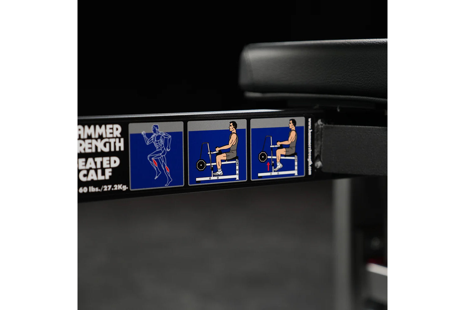 Hammer Strength Plate Loaded Seated Calf Raise Machine - Gym Equipment for Leg Workouts & Strength Training - Perfect for Home & Commercial Fitness Centers