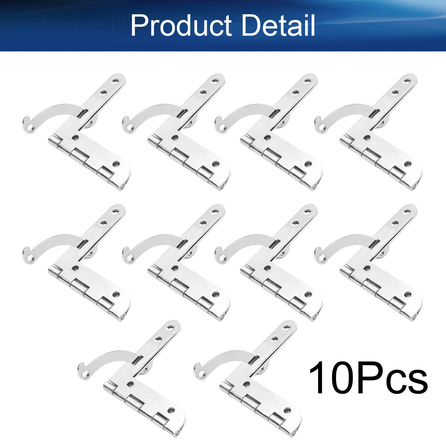 Yinpecly 10Pcs Silver Tone Foldable Iron Quadrant Hinge Jewelry Wine Box Wooden Case 43 x 39mm - Perfect for Jewelry Storage, Wine Gift Packaging & Home Decor