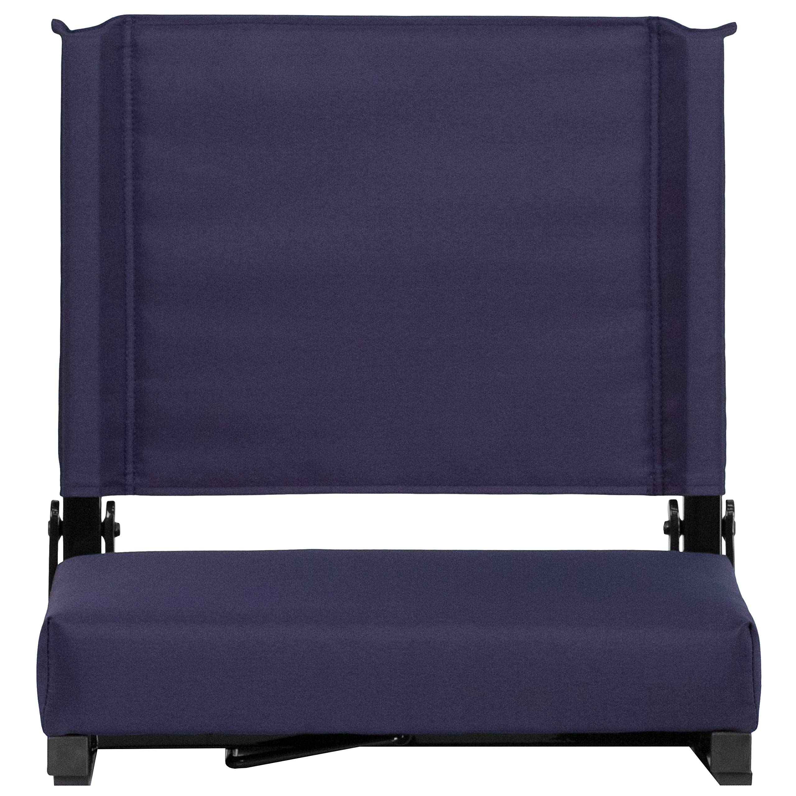 EMMA + OLIVER Ultra-Padded Lightweight Stadium Chair - Heavy Duty 500 lb Capacity - Portable Folding Seat for Outdoor Sports, Concerts & Camping