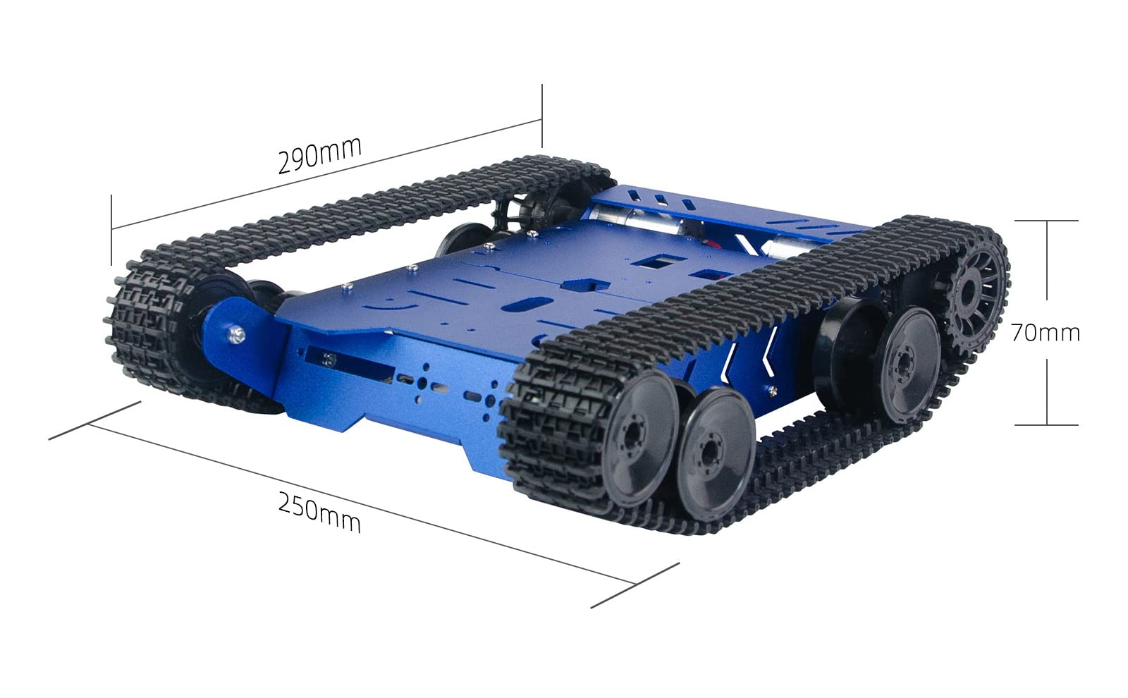 Smart Robot Car Chassis Kit - 2WD Aluminum Alloy Tank Chassis with Motors for Arduino/Raspberry Pi DIY Projects | Perfect for Remote Control Robot Cars, STEM Education & Robotics Hobbyists