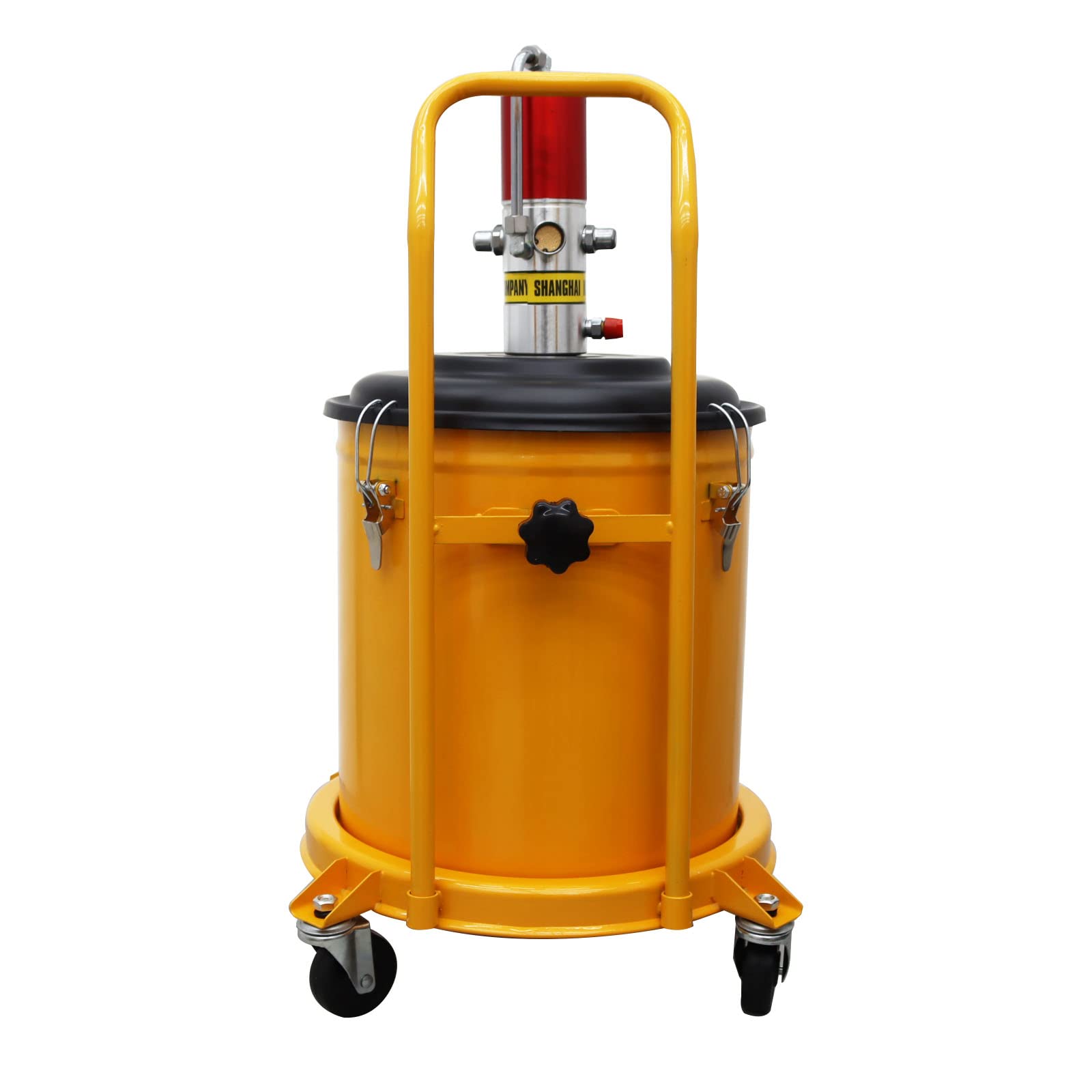 TECHTONGDA 7.5 Gallon Air Pneumatic Grease Pump with Lubricator Gun & Hose - Heavy Duty Compressed Grease Injector for Automotive, Industrial & Farm Equipment Maintenance