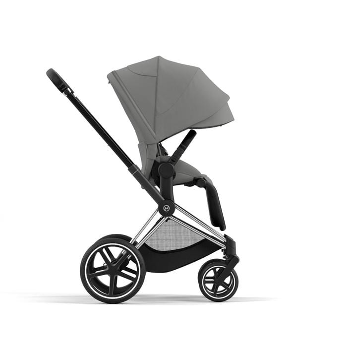 Cybex Priam 4 Complete Stroller - Chrome/Black Luxury Baby Stroller with All-Wheel Suspension | Perfect for Urban Walking, Travel & Everyday Use