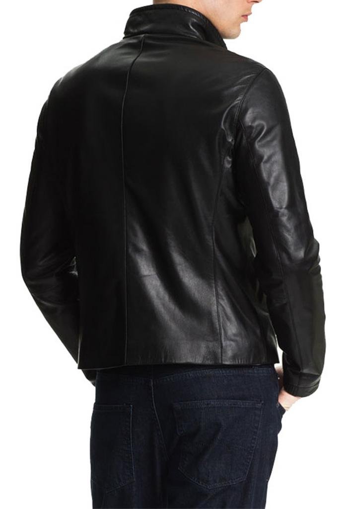 Men's Genuine Cowhide Leather Motorcycle Jacket - Black Stylish Biker Jacket for Riding & Casual Wear | C271