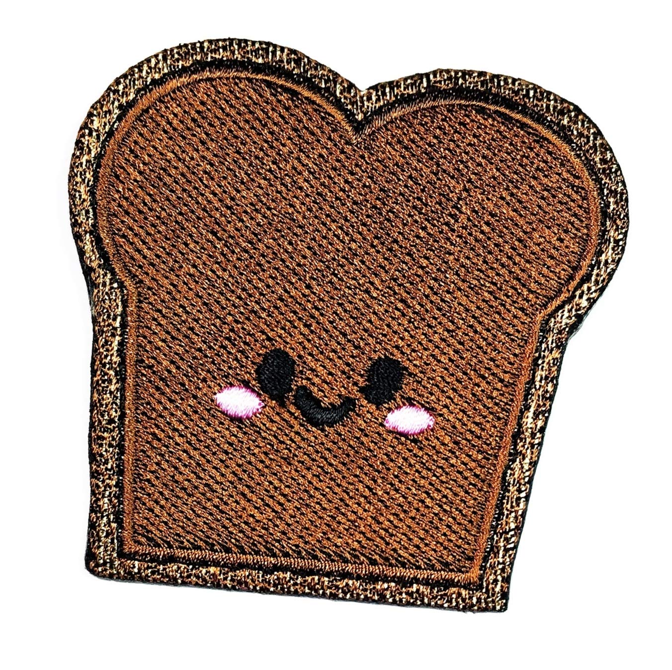 Chocolate Jam Snack Bread Iron-On Embroidered Patch - Cartoon Design for Kids, DIY Sew-On Applique for Vest, Jacket, Cap, Hoodie & Backpack - Perfect for Customizing Clothes, Accessories & School Supplies