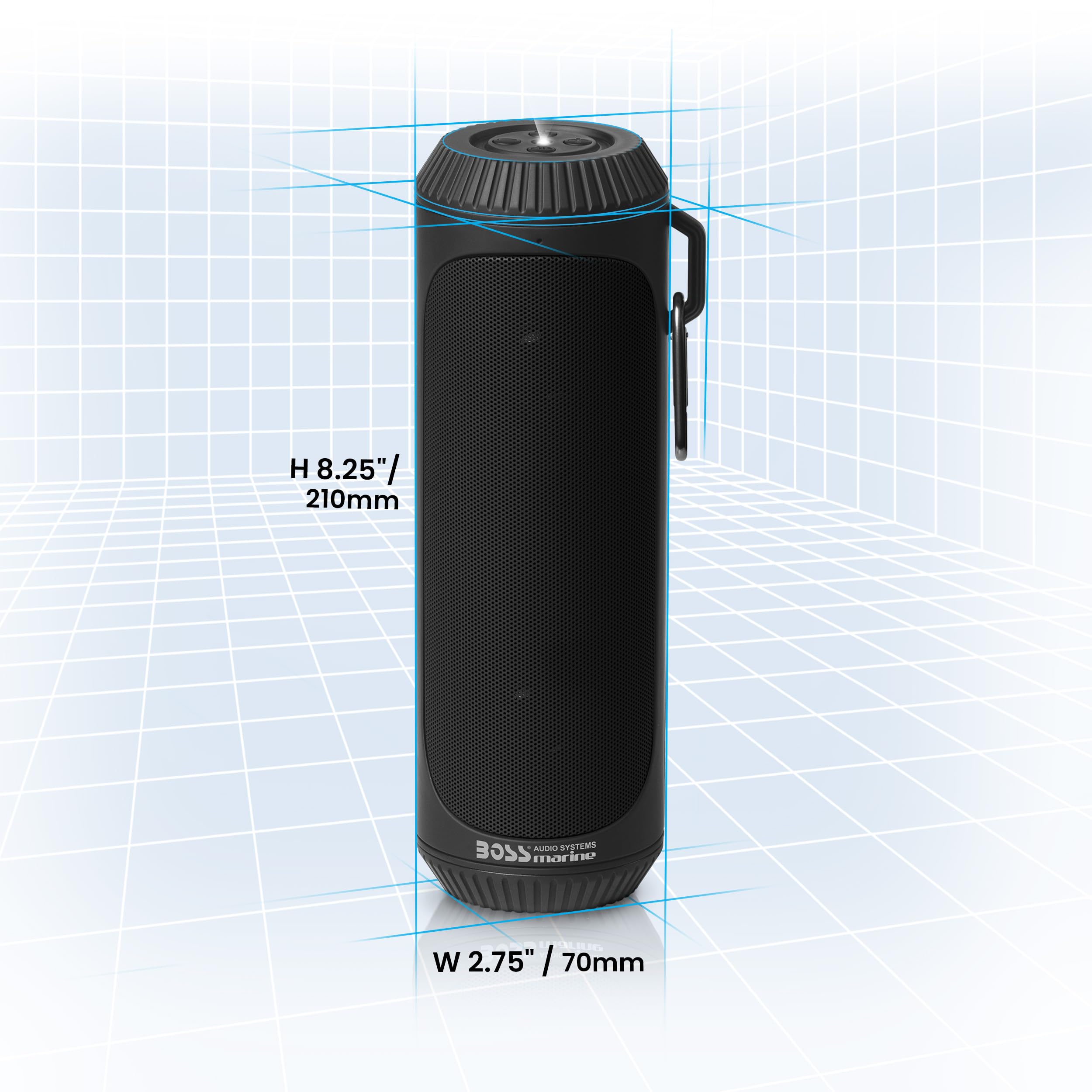 Boss BOLTBLK Wireless Bluetooth Speaker - Portable Waterproof Speaker with Powerful Bass, Black (Pair) - Perfect for Outdoor Adventures, Beach Parties & Home Entertainment