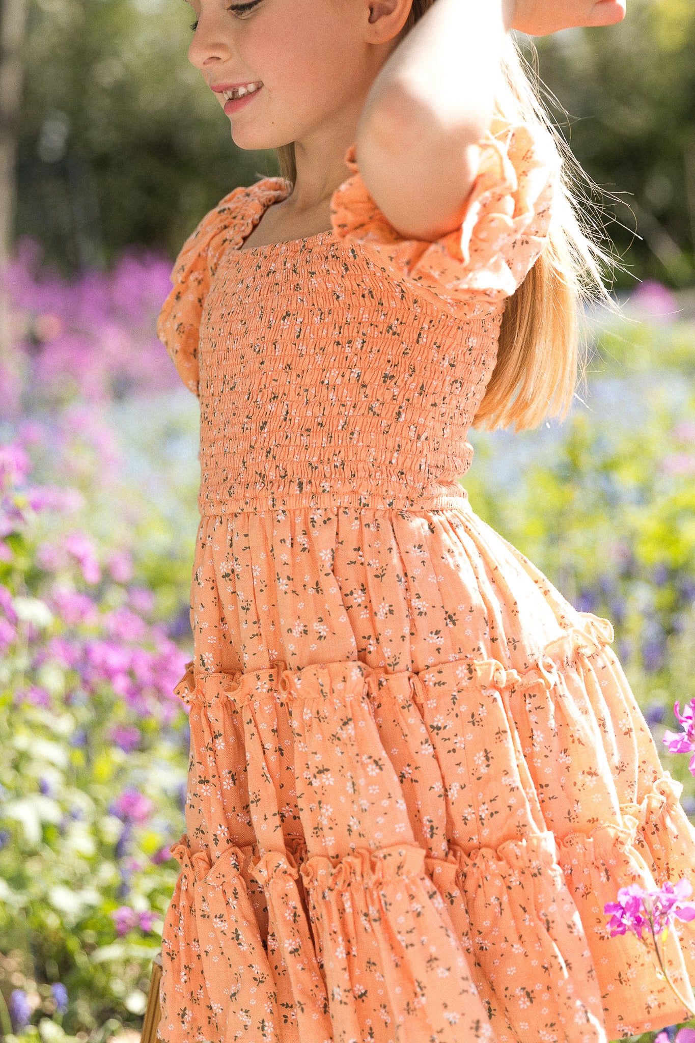 Mini Madeline Dress in Sorbet - Cute Floral Summer Dress for Girls | Perfect for Birthday Parties & Outdoor Adventures