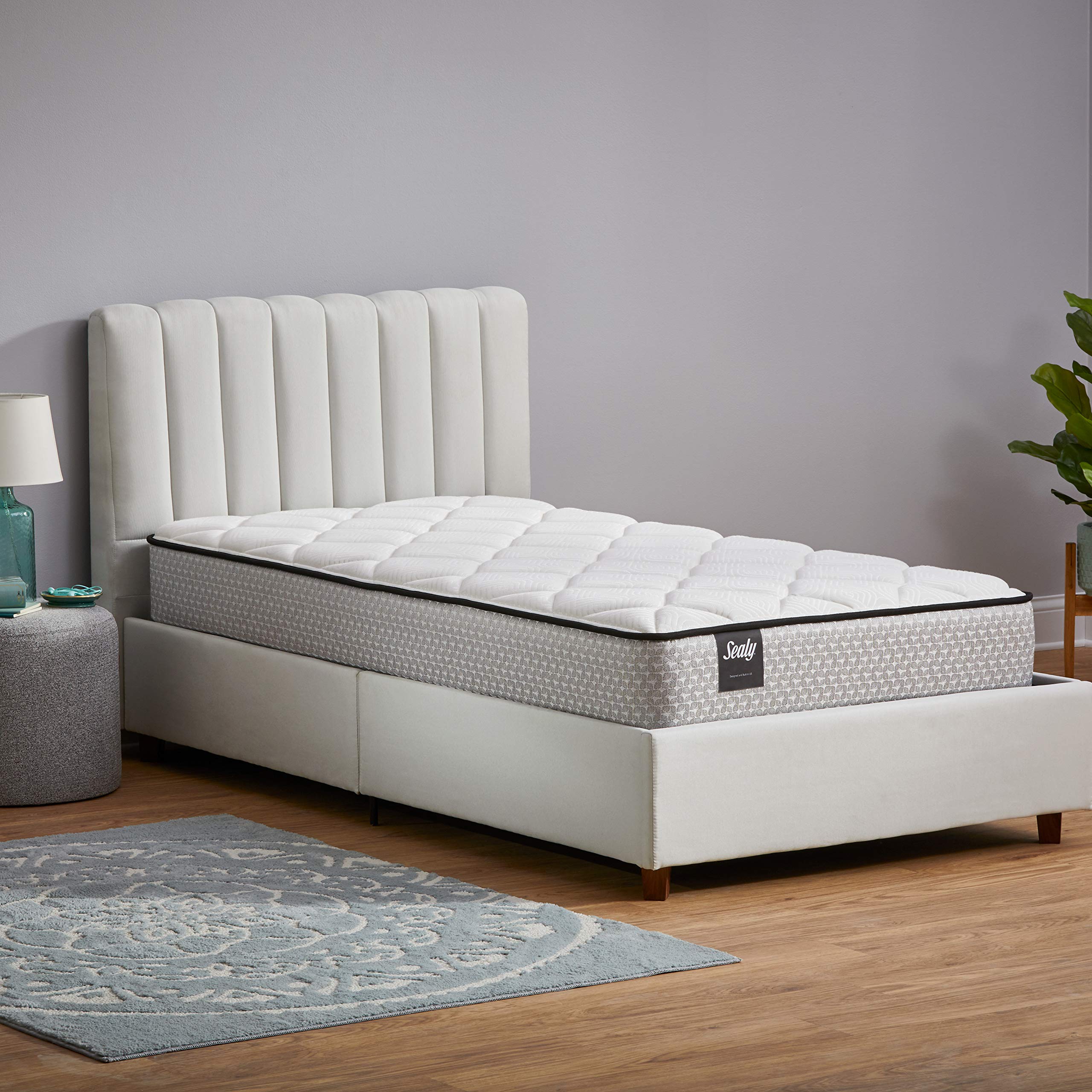 Sealy 10-Inch Encased Coil Innerspring Mattress in a Box - Twin Size Bed for Kids, Guest Rooms & Small Spaces - Comfortable & Supportive Sleep Solution